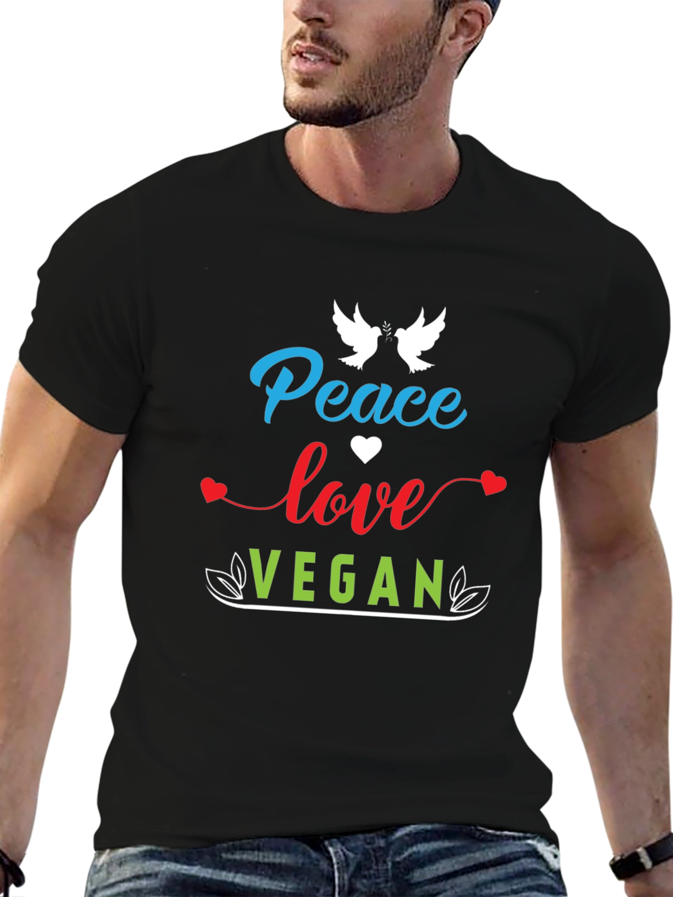 Peace Love Vegan Graphic Tee