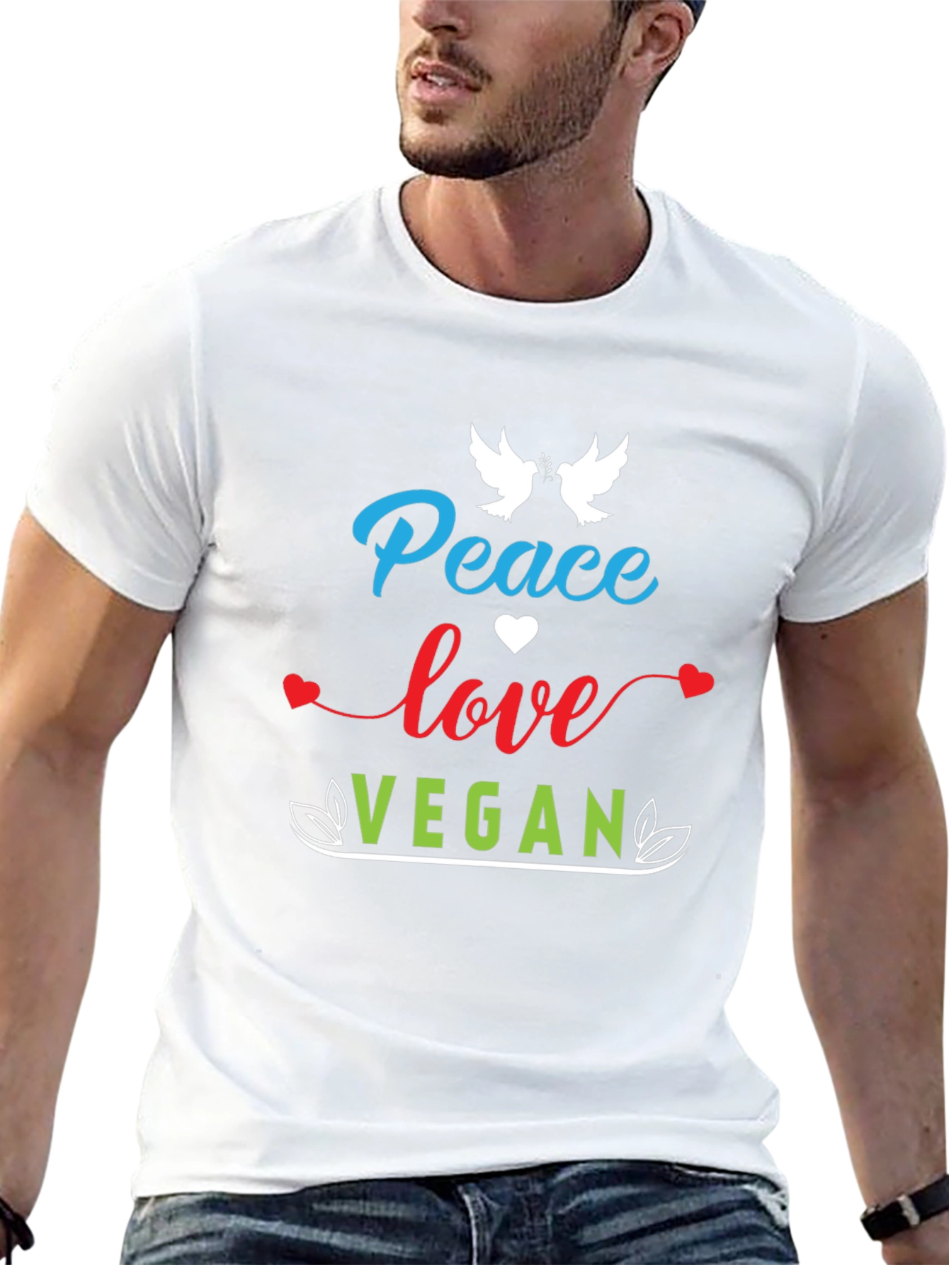 Peace Love Vegan Graphic Tee