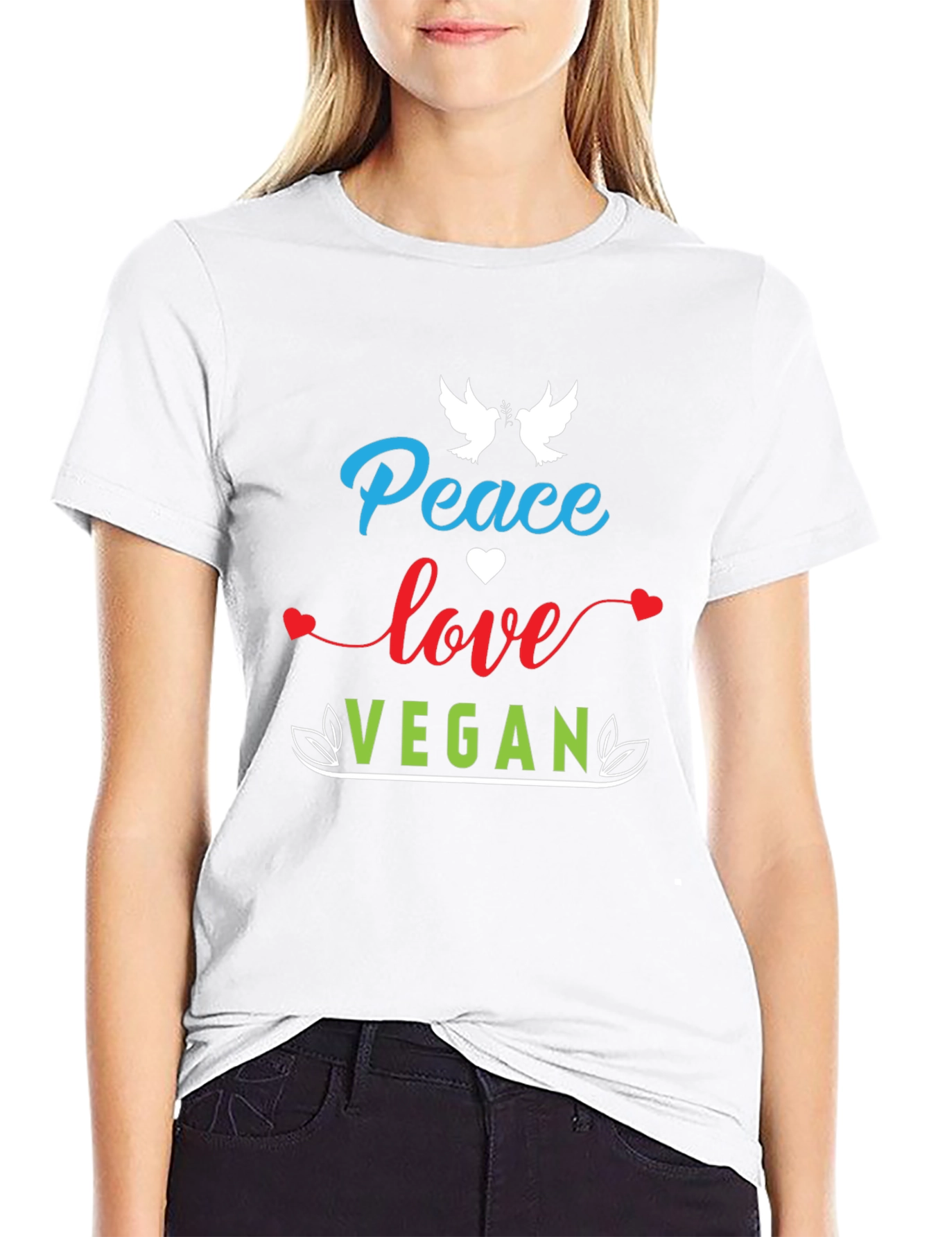 Peace Love Vegan Graphic Tee