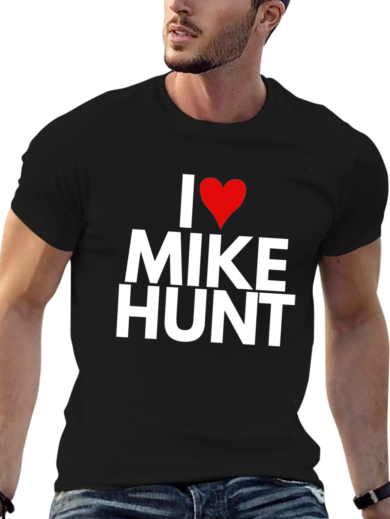I Heart Mike Hunt Graphic Tee - Black T-Shirt