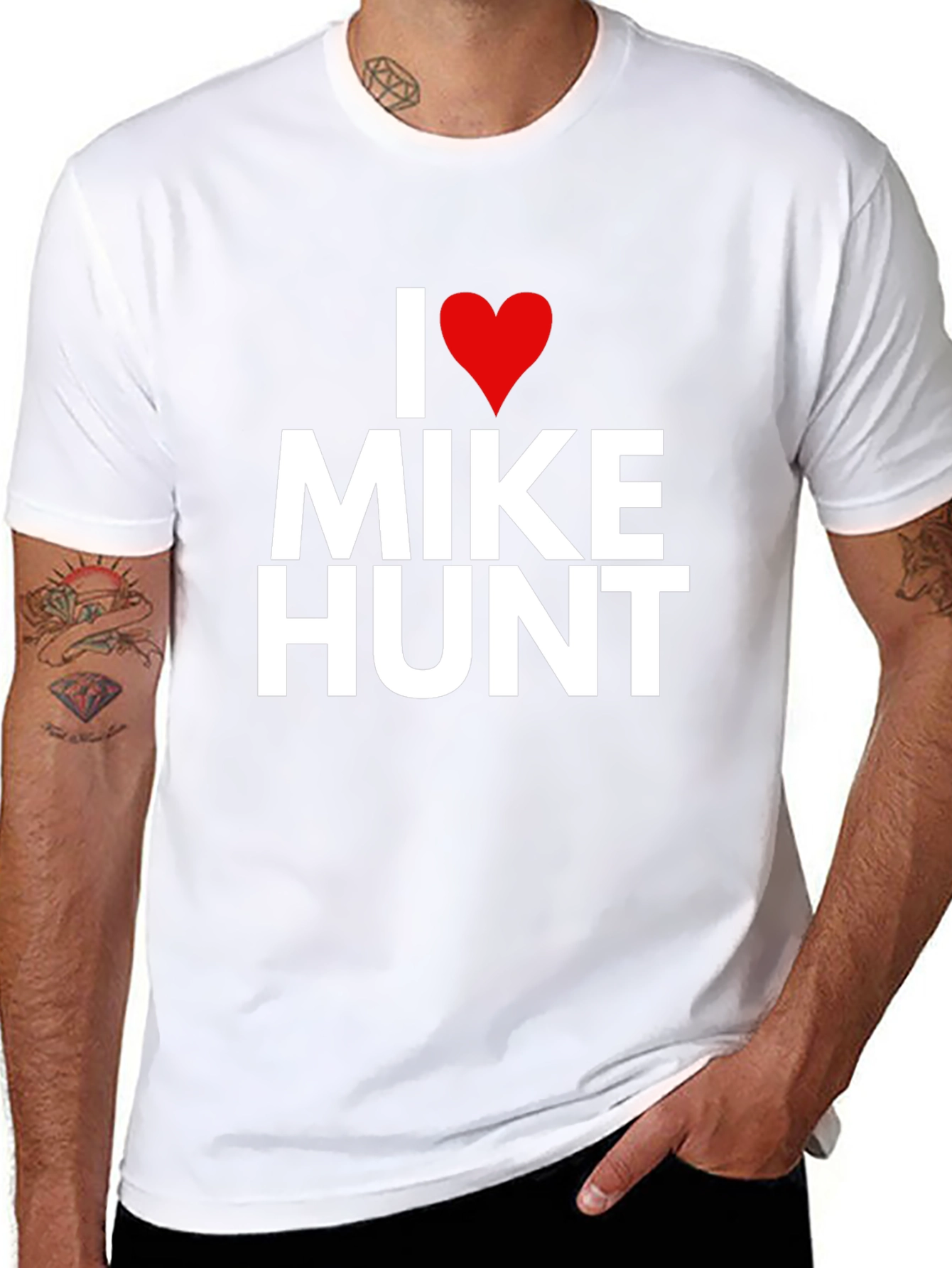 I Heart Mike Hunt Graphic Tee - Black T-Shirt