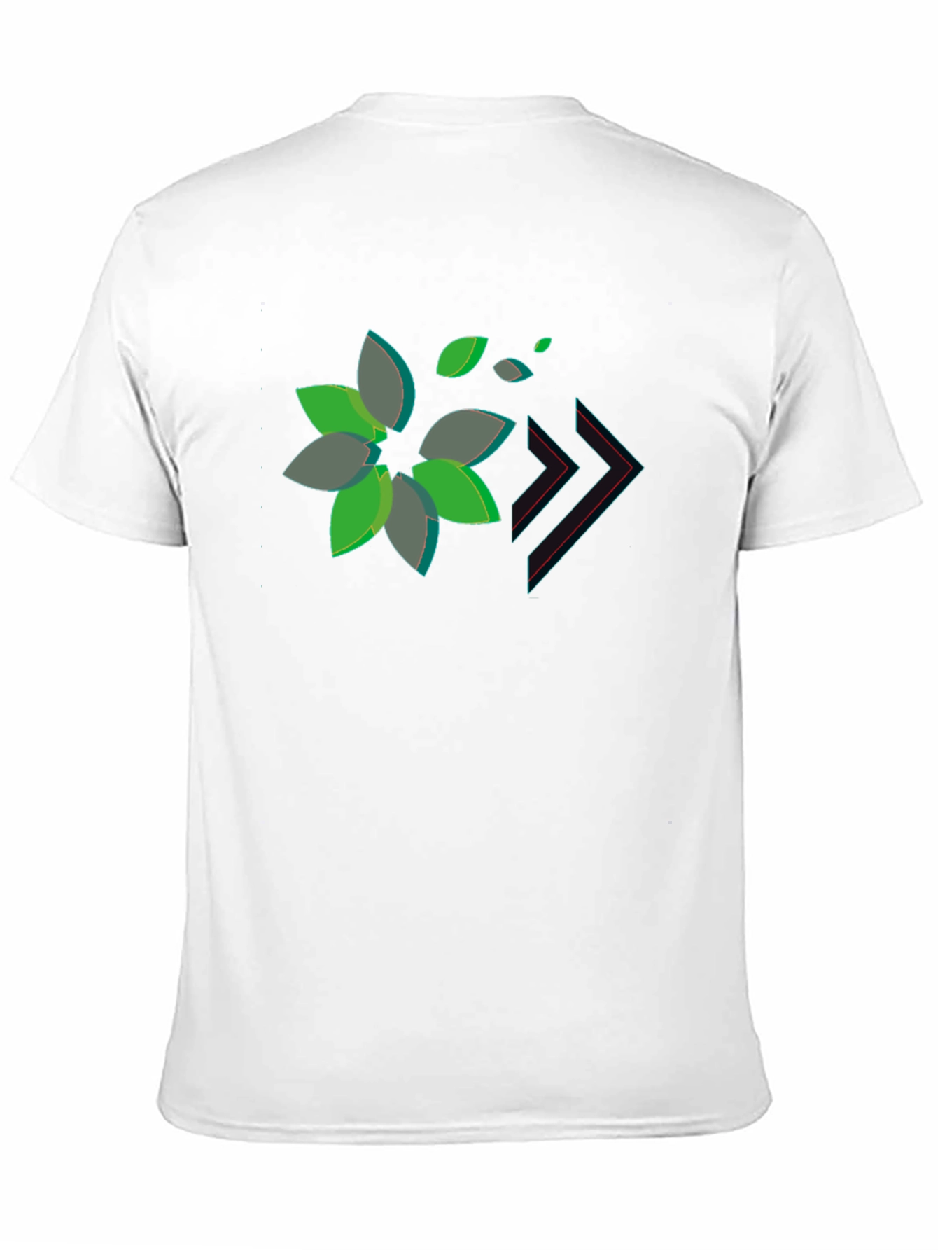 Stylish Black Tee with Abstract Floral Design