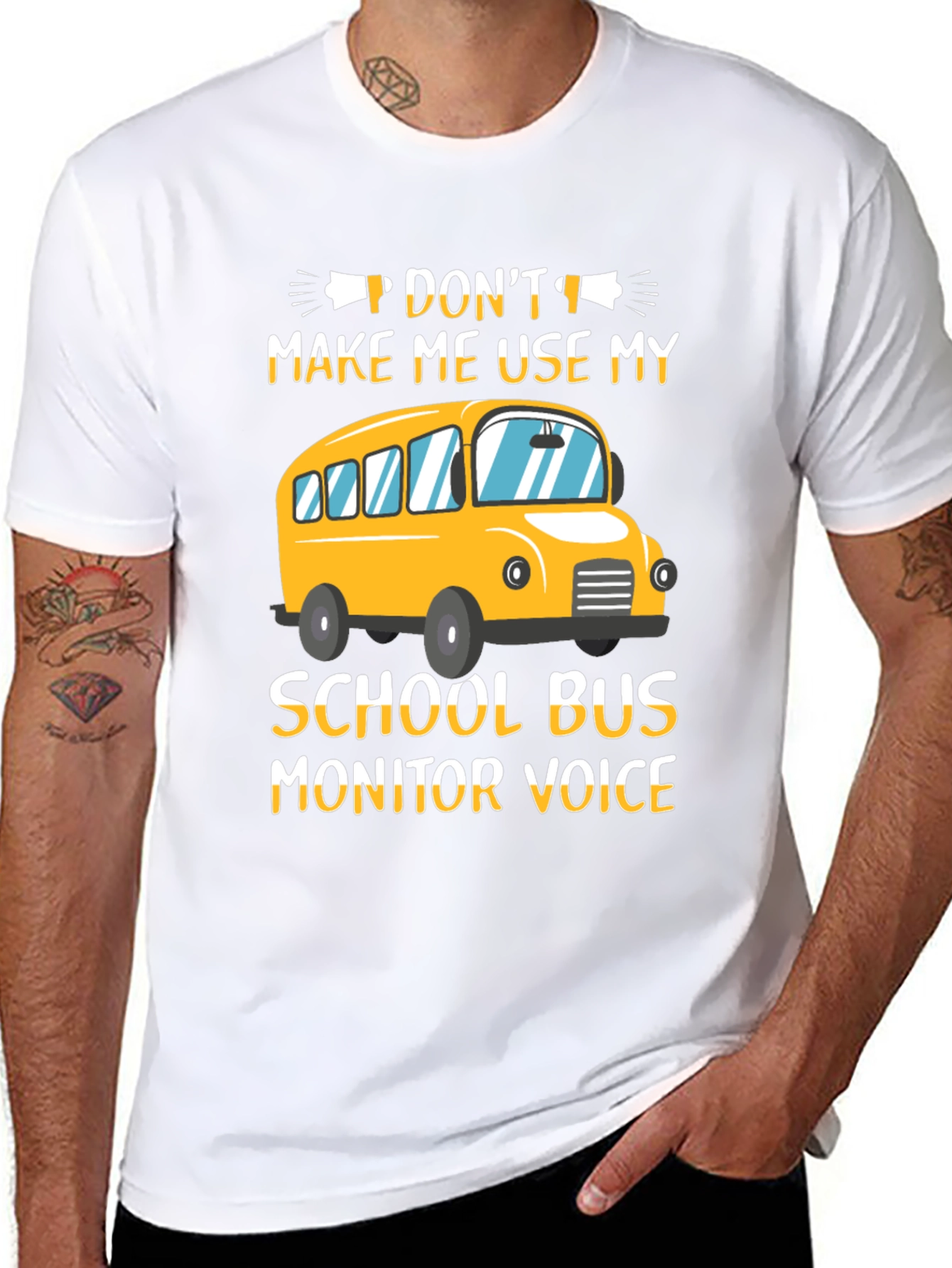 Dont Make Me Use My School Bus Monitor Voice T-Shirt