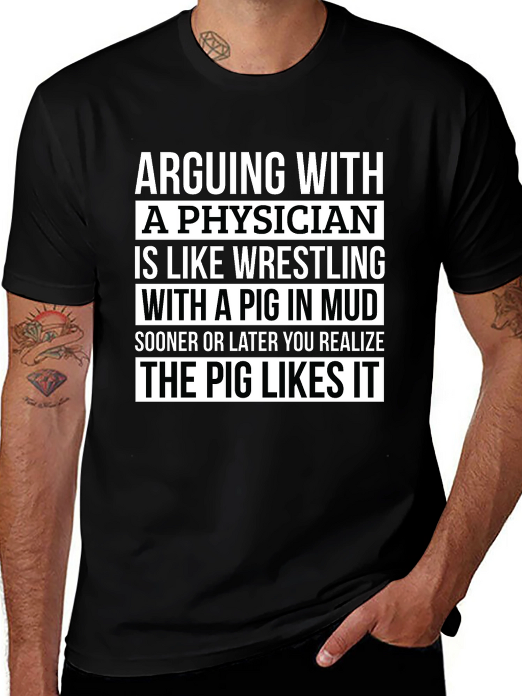 Arguing with a Physician Funny Graphic Tee