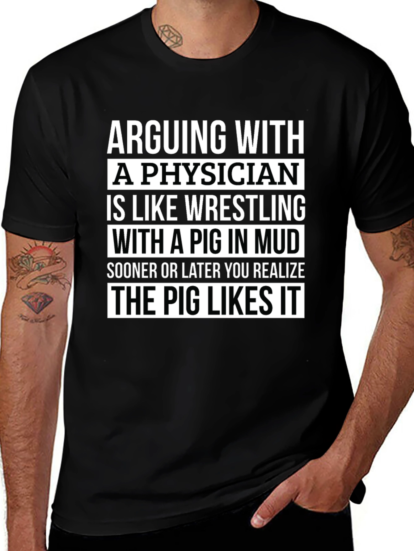 Arguing with a Physician Funny Graphic Tee