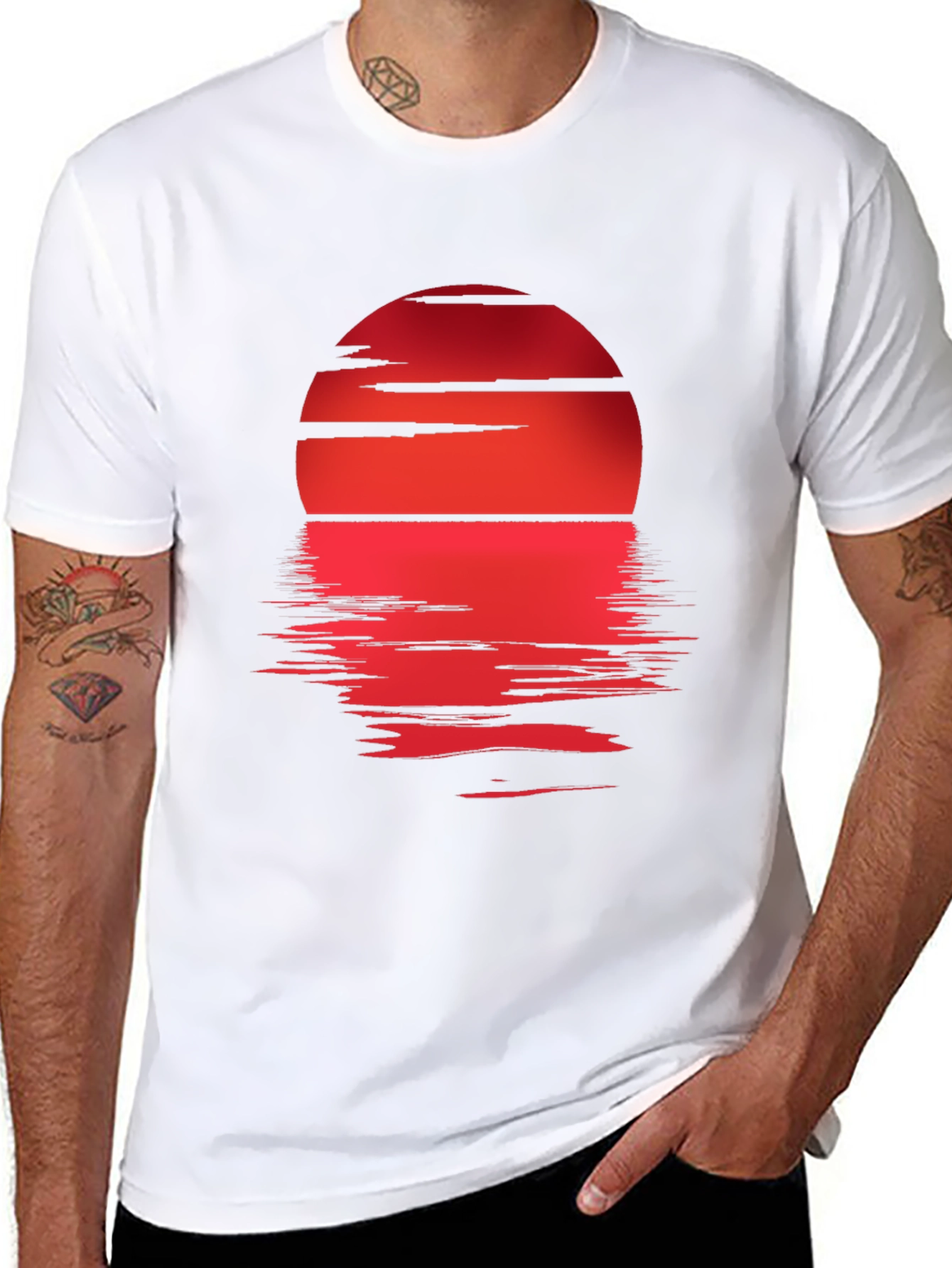 Sunset Reflection Graphic Tee - Stylish Casual Wear