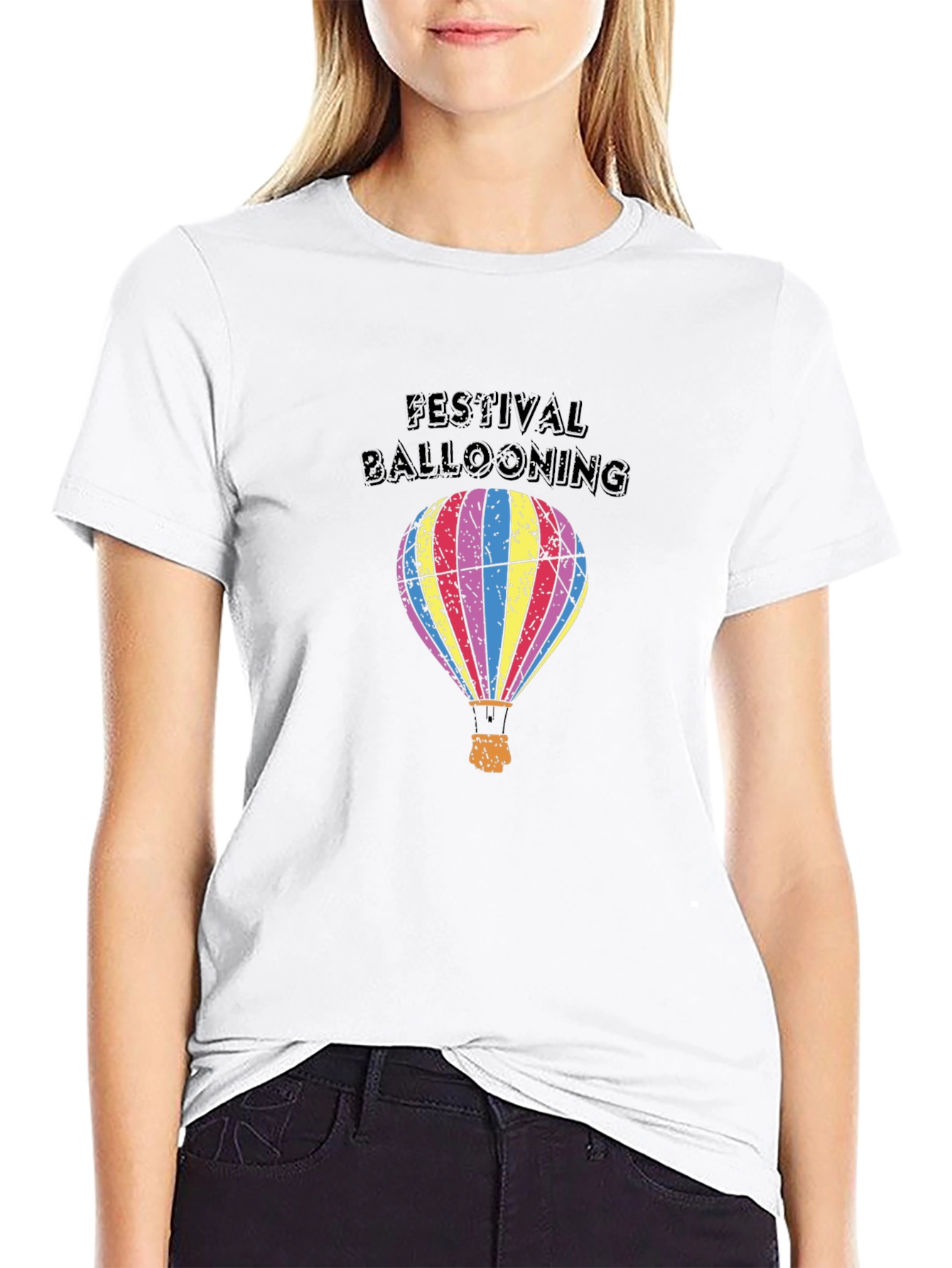 Festival Ballooning Black Graphic Tee