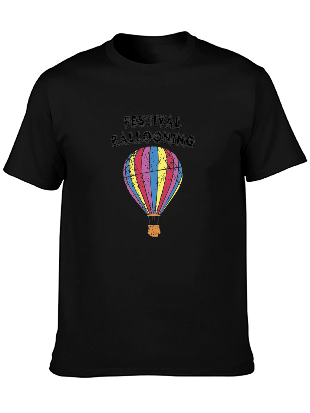 Festival Ballooning Black Graphic Tee
