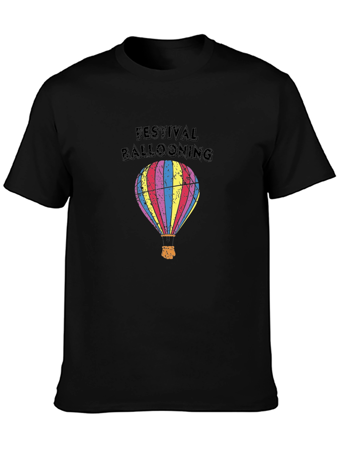 Festival Ballooning Black Graphic Tee