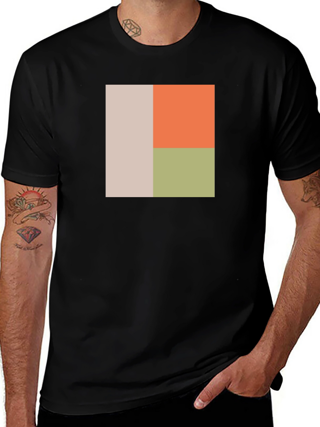 Modern Art Black T-Shirt