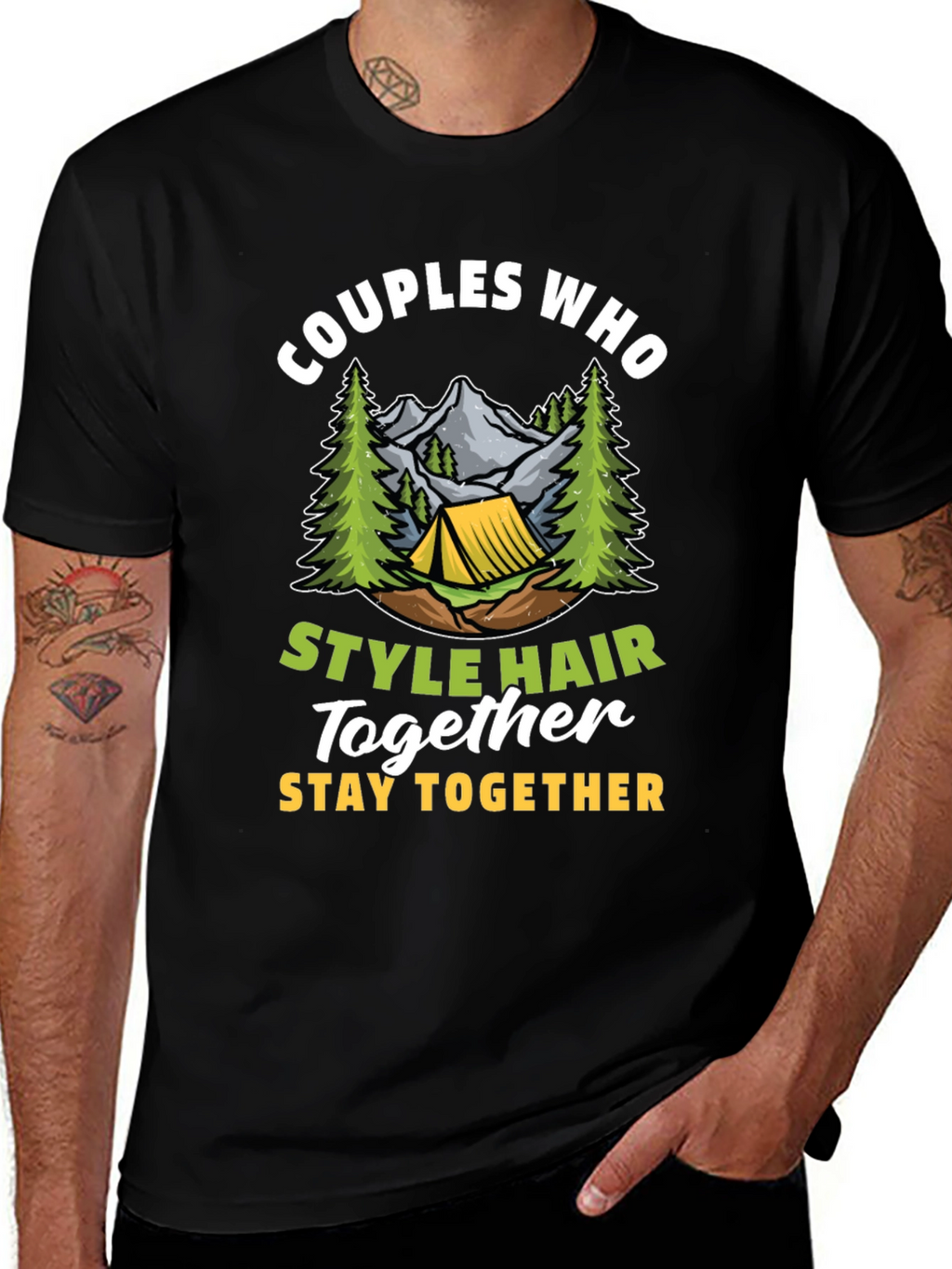 Couples Who Style Hair Together T-Shirt