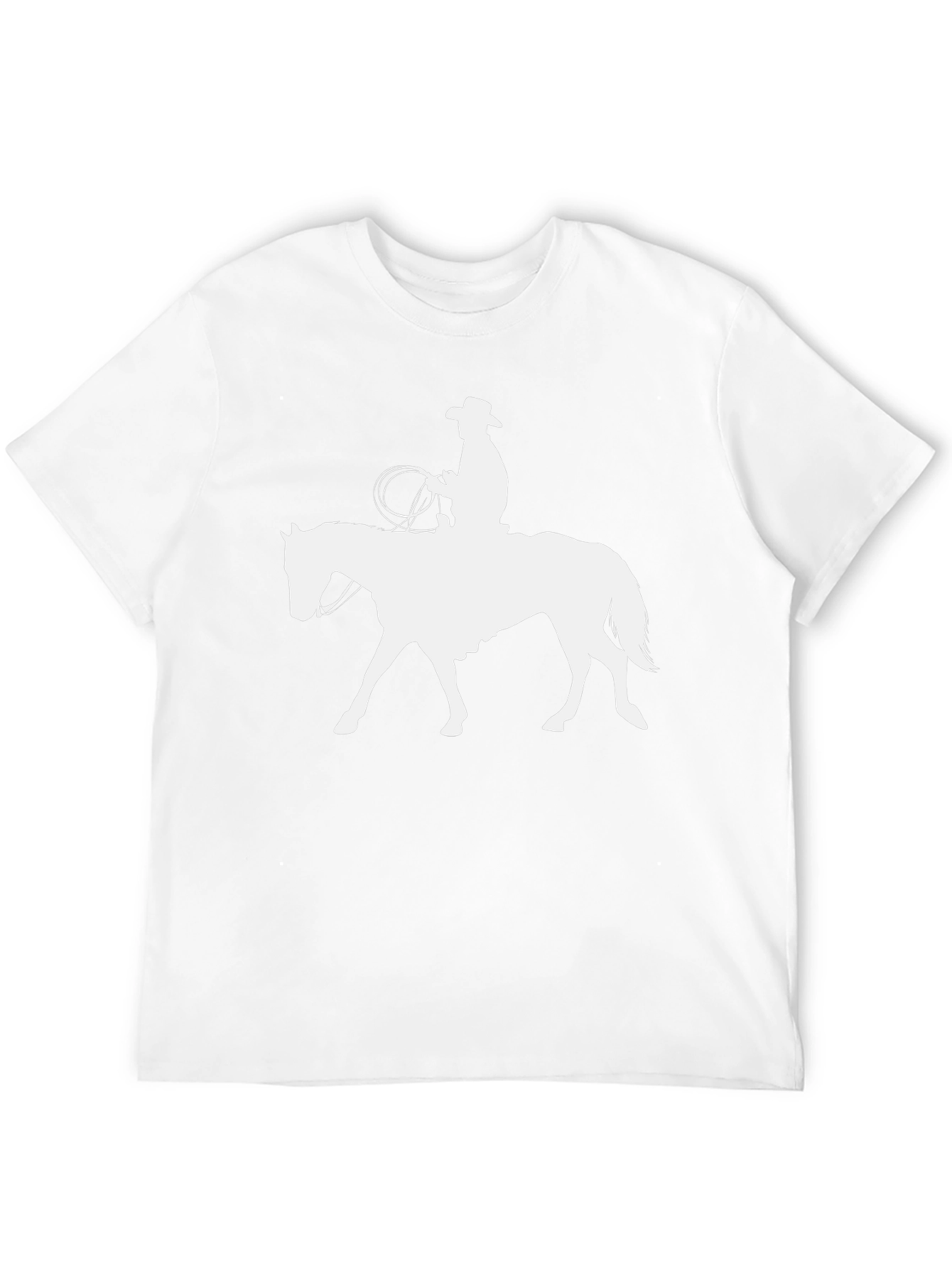 Cowboy Riding Horse Graphic Tee - Black