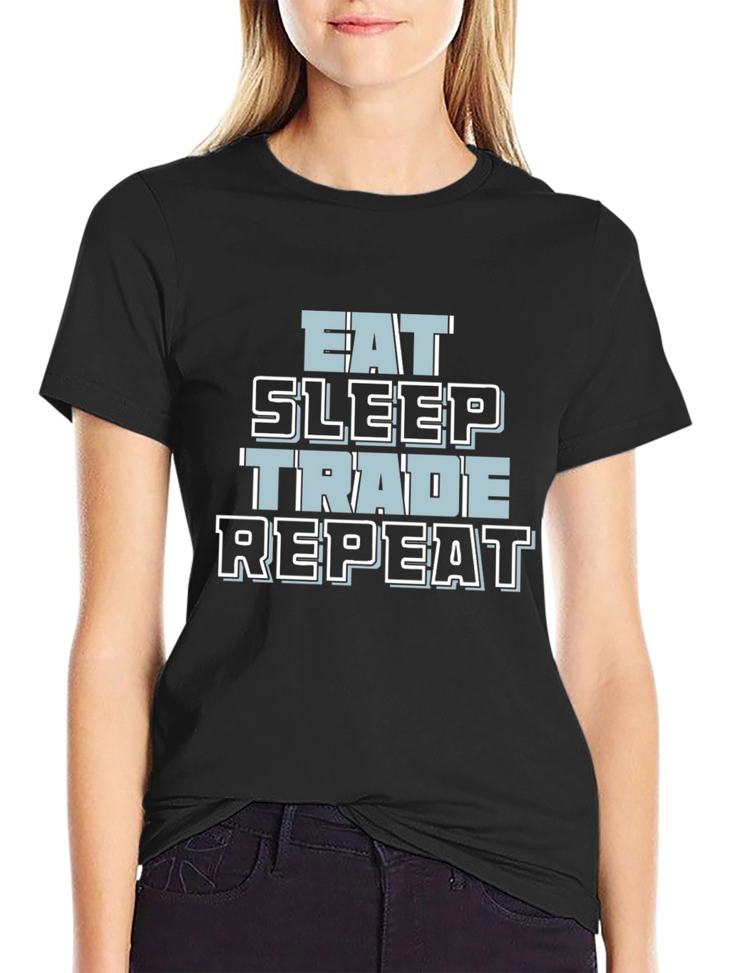 Eat Sleep Trade Repeat Graphic T-Shirt