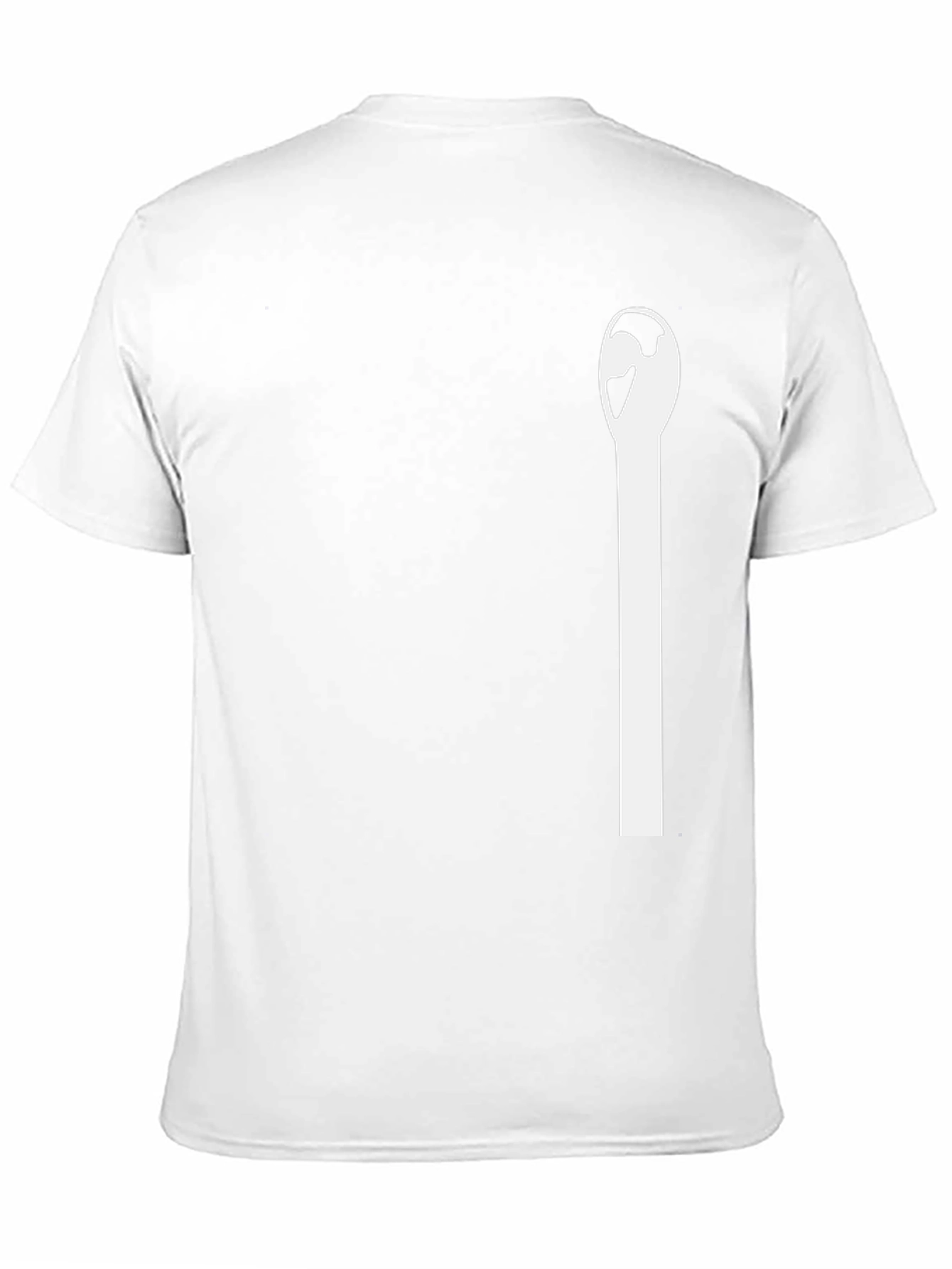 Minimalist Matchstick Graphic Tee - Black Cotton Blend
