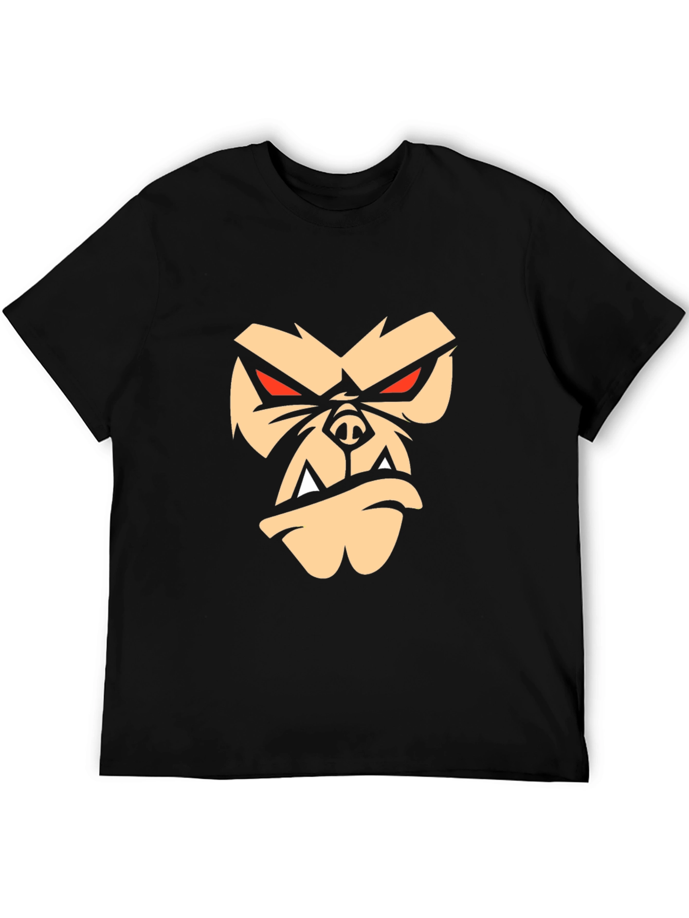 Black Gorilla Graphic T-Shirt - Mens Short Sleeve Crew Neck Tee