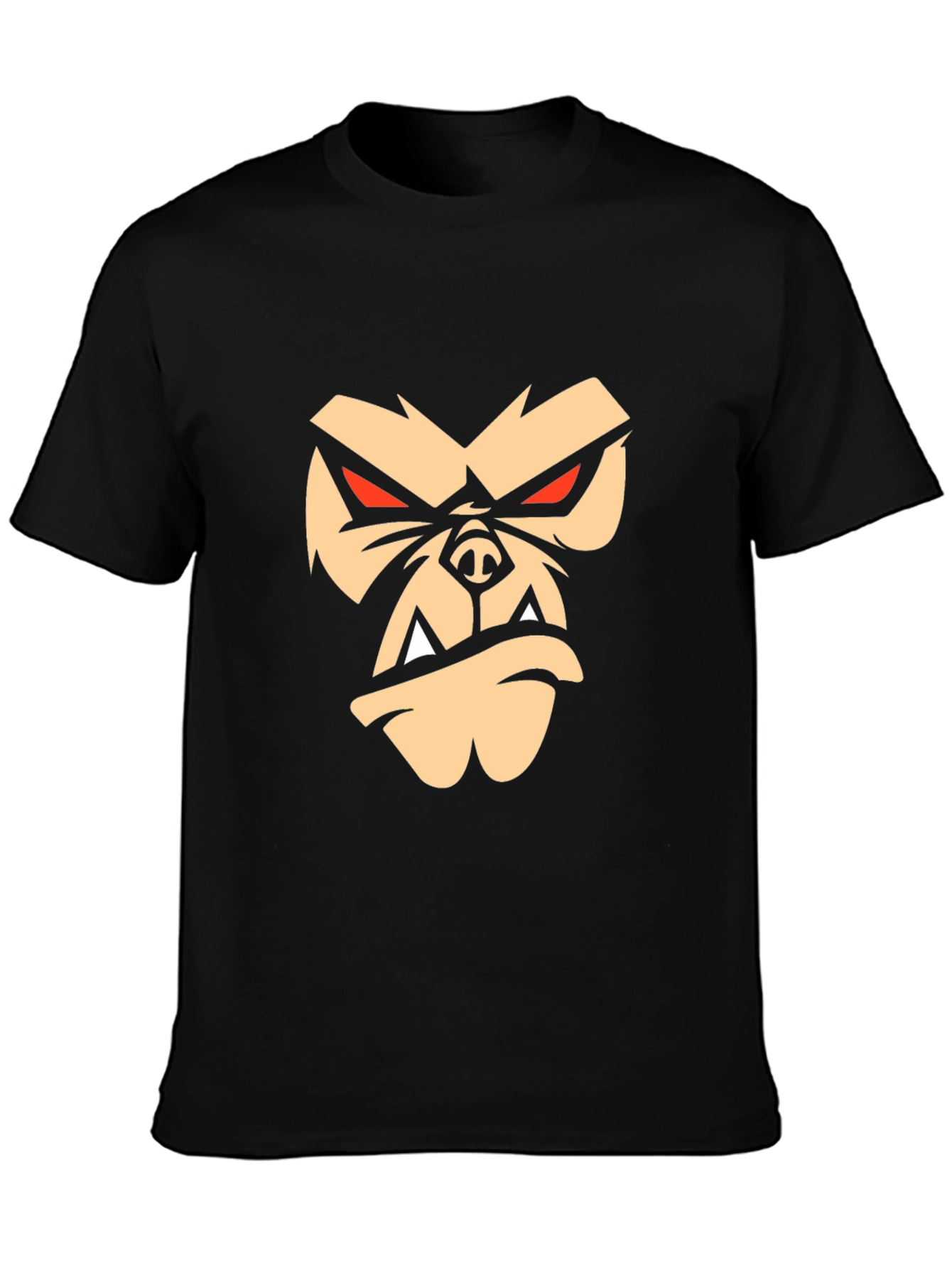 Black Gorilla Graphic T-Shirt - Mens Short Sleeve Crew Neck Tee