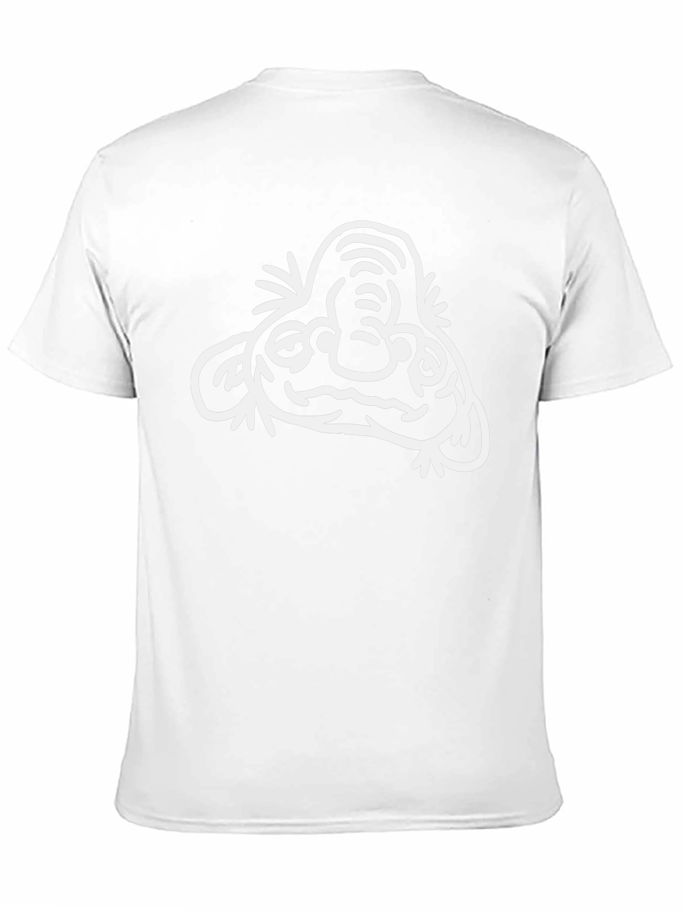 Abstract Face Graphic T-Shirt - Black Cotton Tee