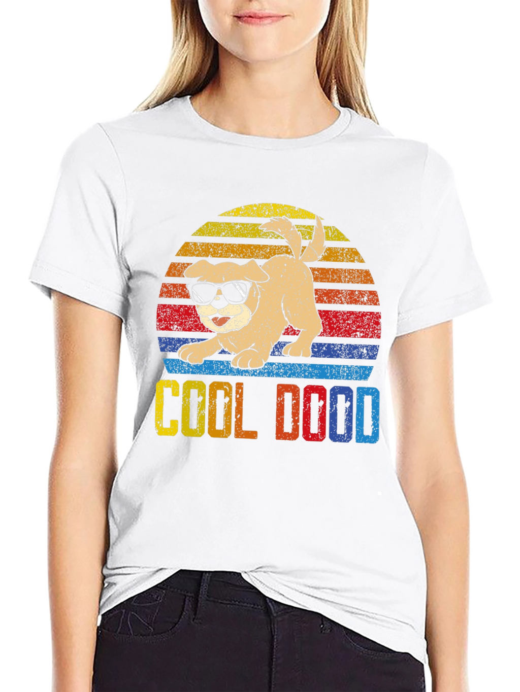 Cool Dood Dog Graphic T-Shirt - Black