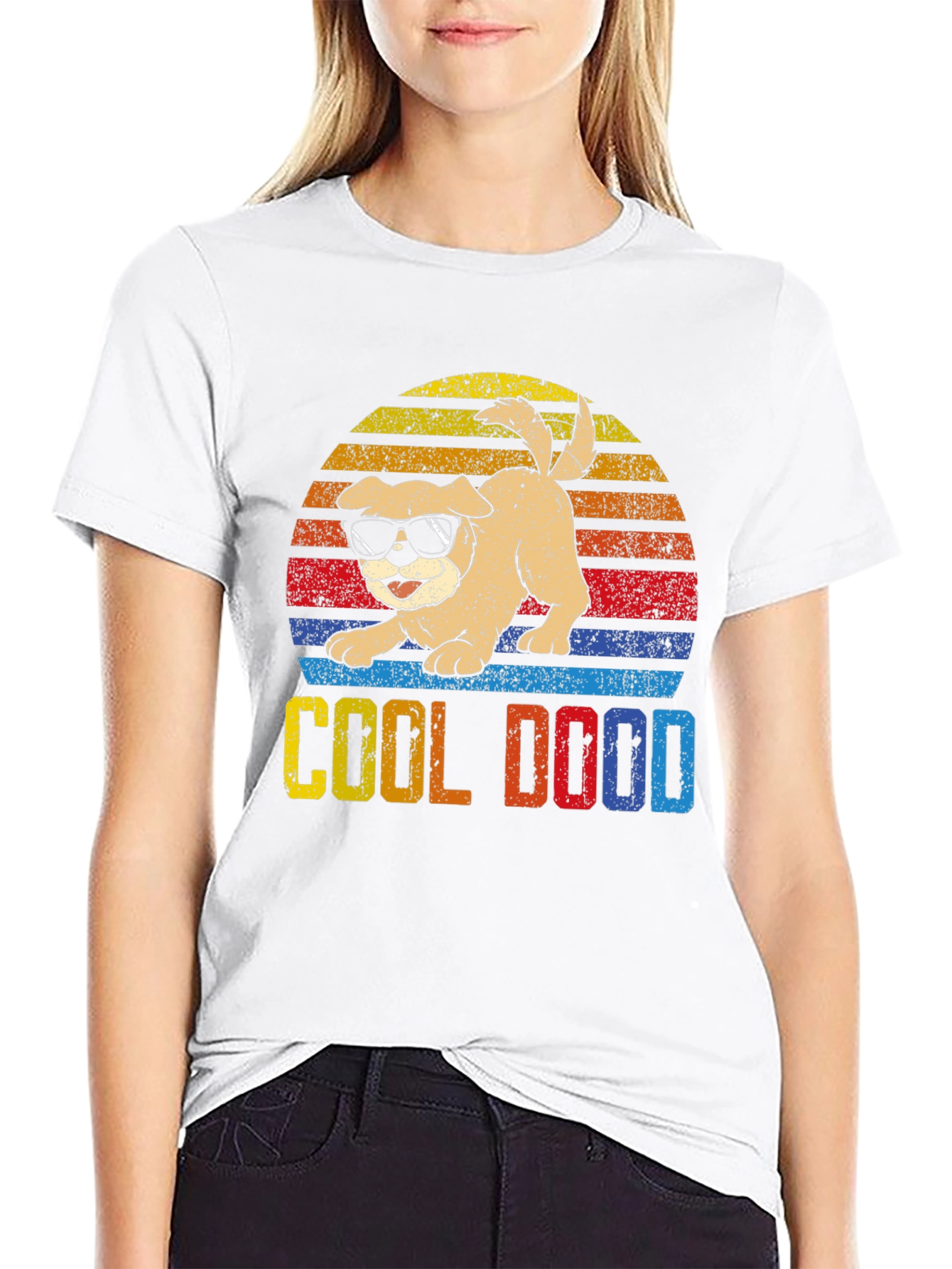Cool Dood Dog Graphic T-Shirt - Black