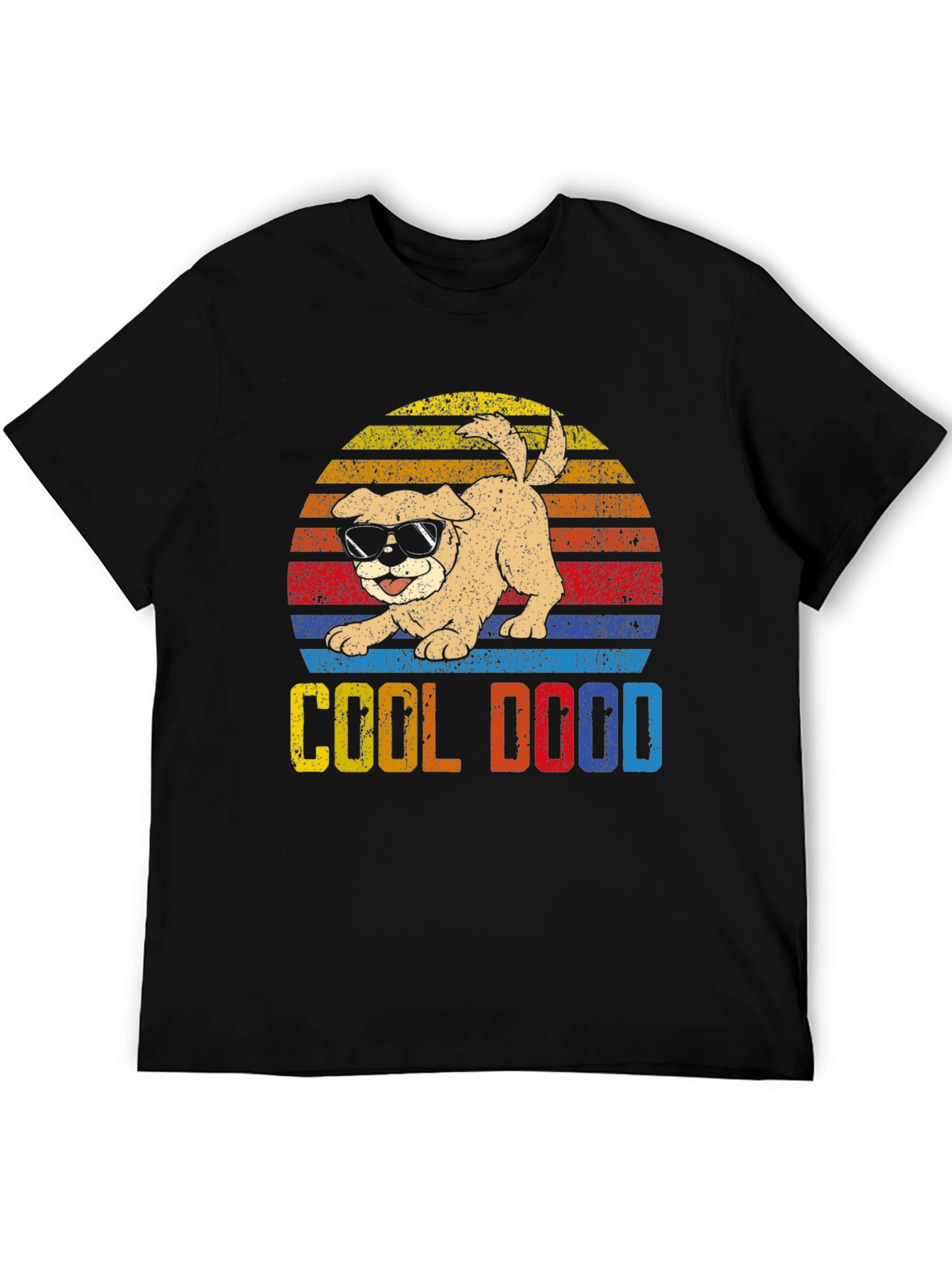 Cool Dood Dog Graphic T-Shirt - Black