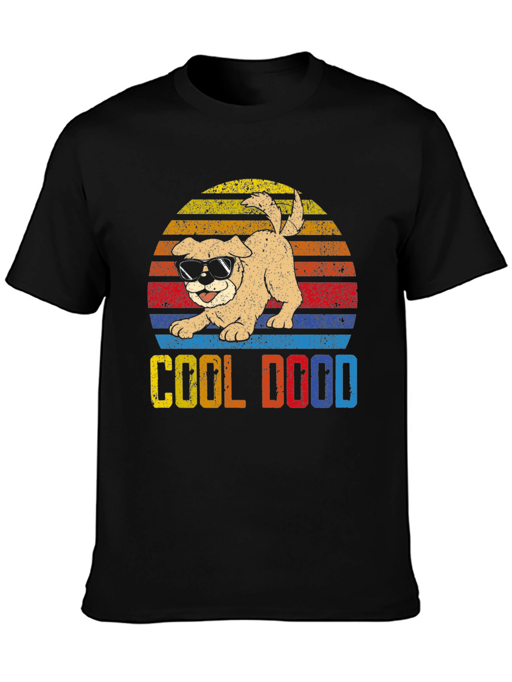 Cool Dood Dog Graphic T-Shirt - Black