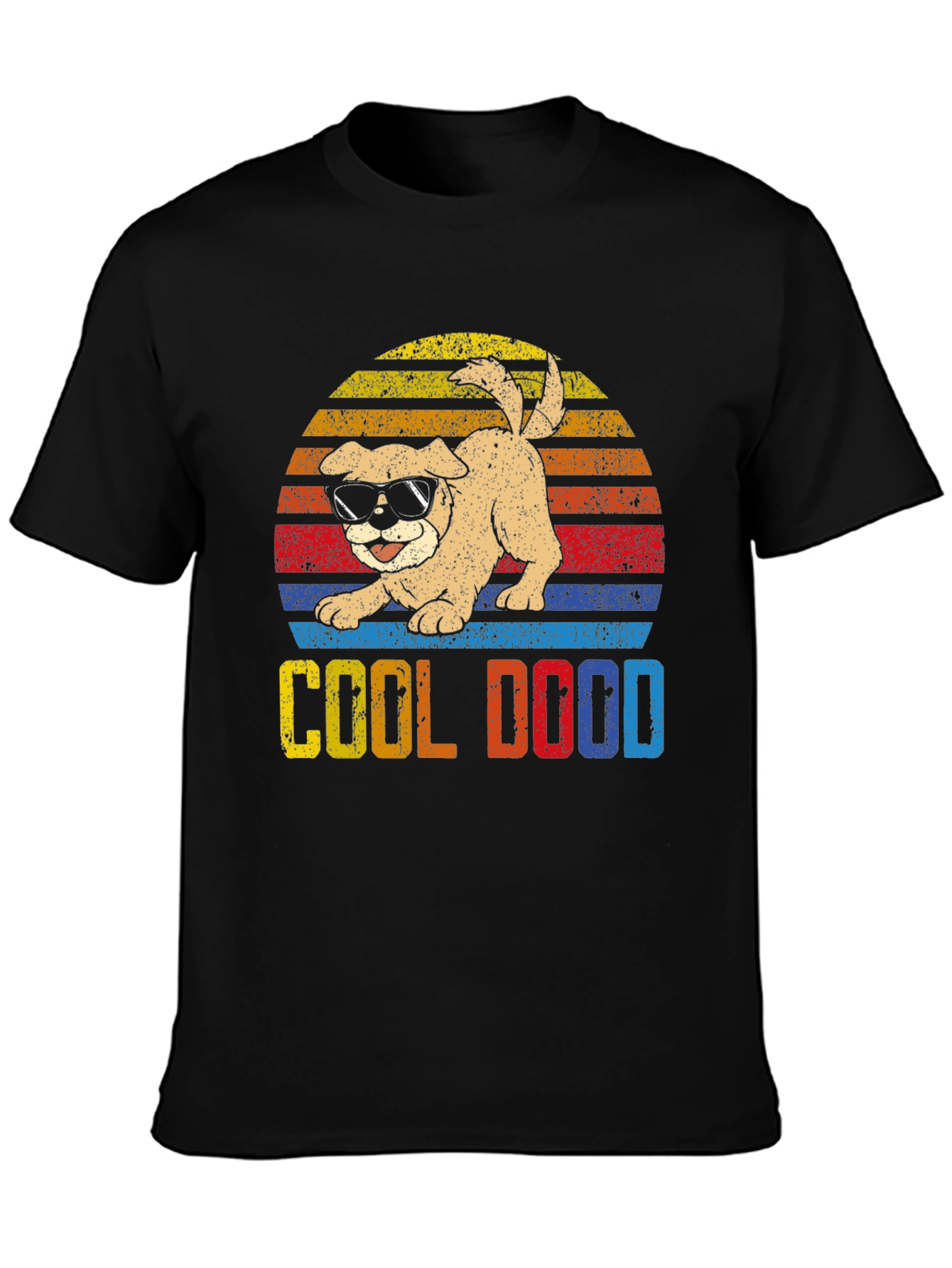 Cool Dood Dog Graphic T-Shirt - Black