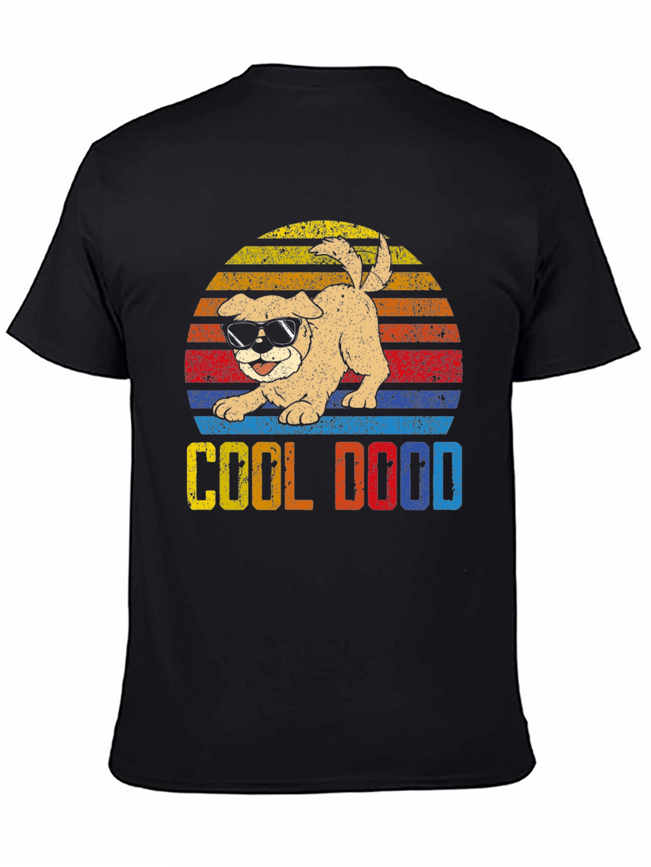 Cool Dood Dog Graphic T-Shirt - Black