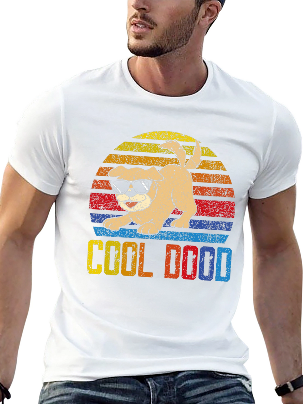 Cool Dood Dog Graphic T-Shirt - Black