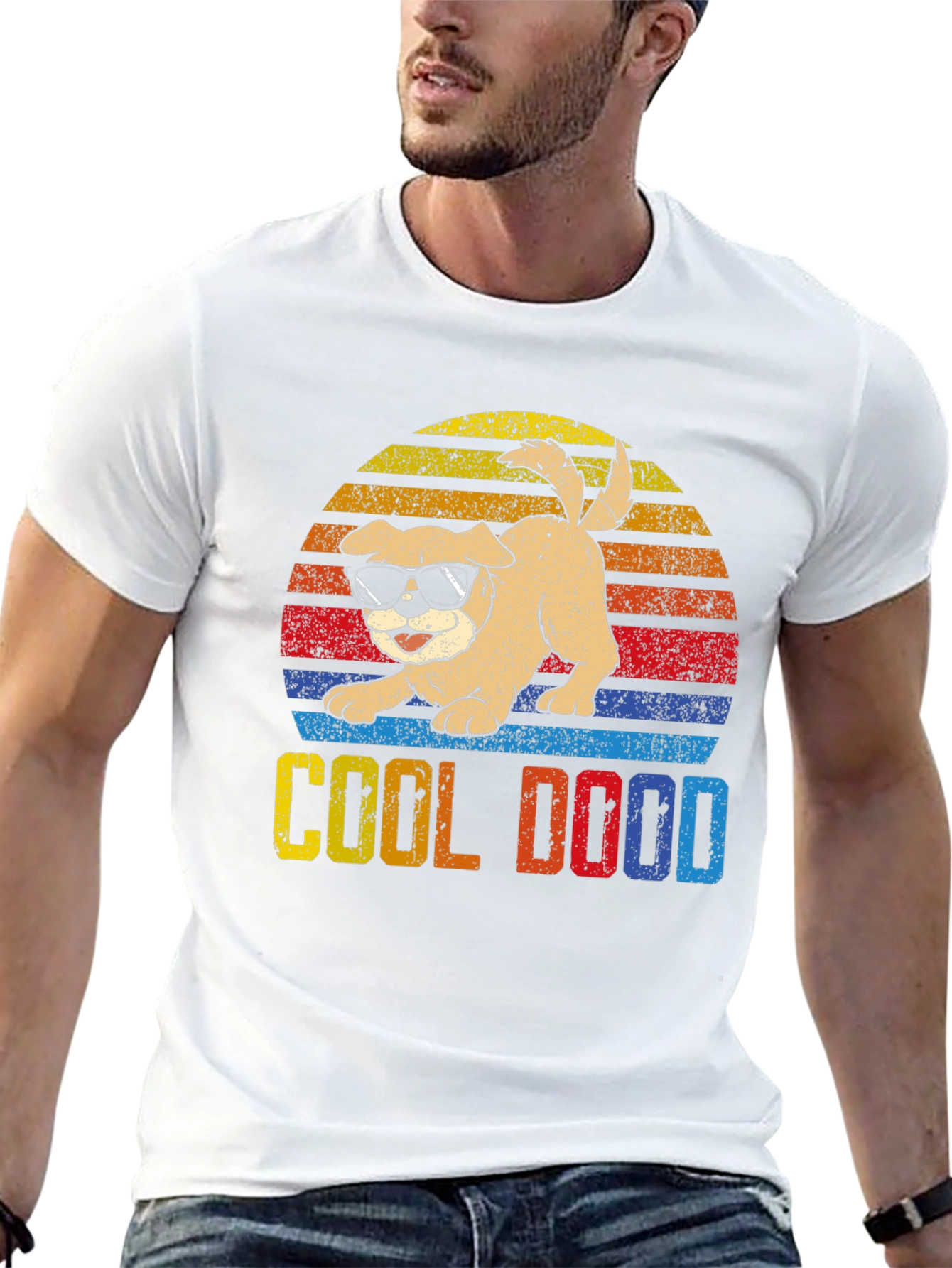 Cool Dood Dog Graphic T-Shirt - Black