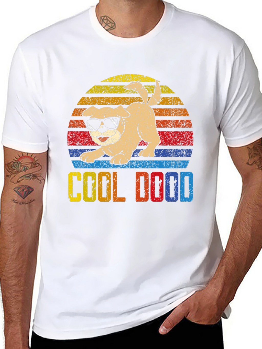 Cool Dood Dog Graphic T-Shirt - Black