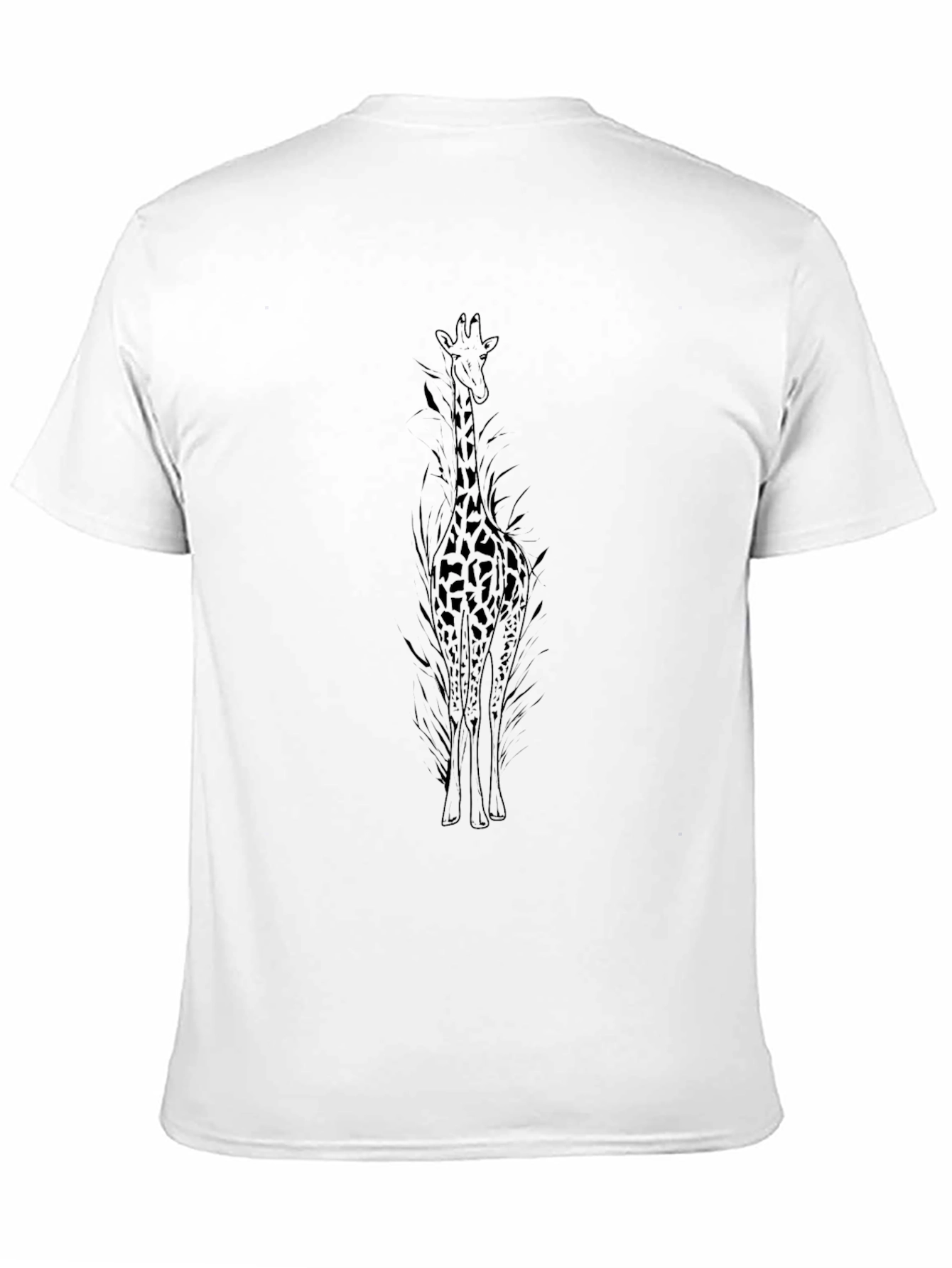 Giraffe Graphic Black T-Shirt - Animal Print Tee
