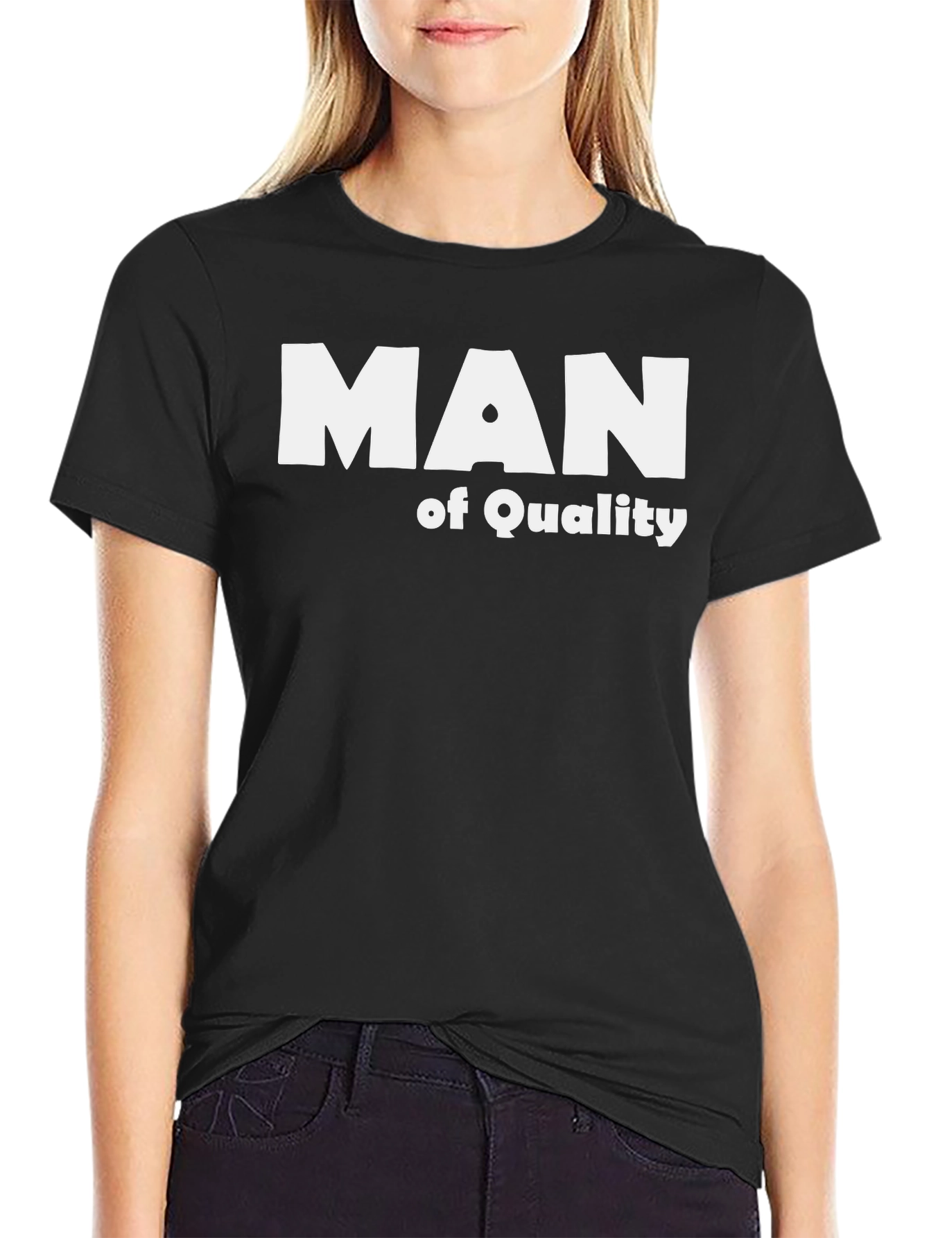 Man of Quality T-Shirt - Black Stylish Comfortable
