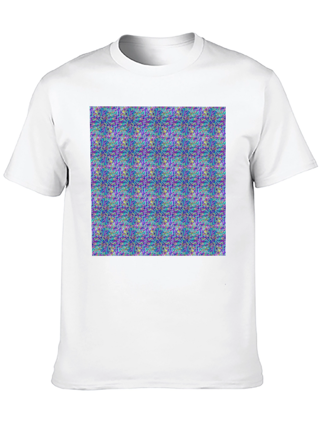 Abstract Pattern Print Black T-Shirt