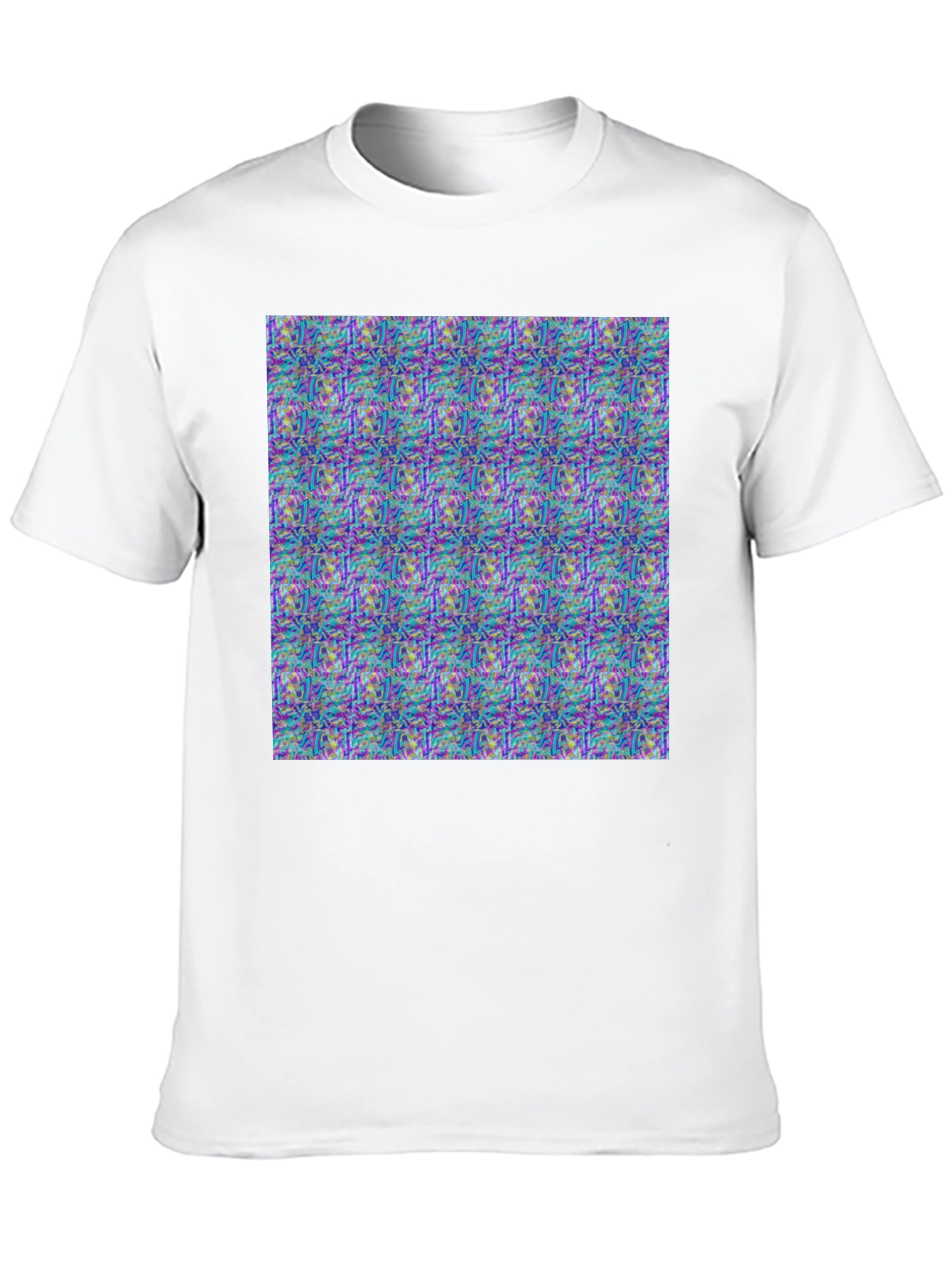 Abstract Pattern Print Black T-Shirt