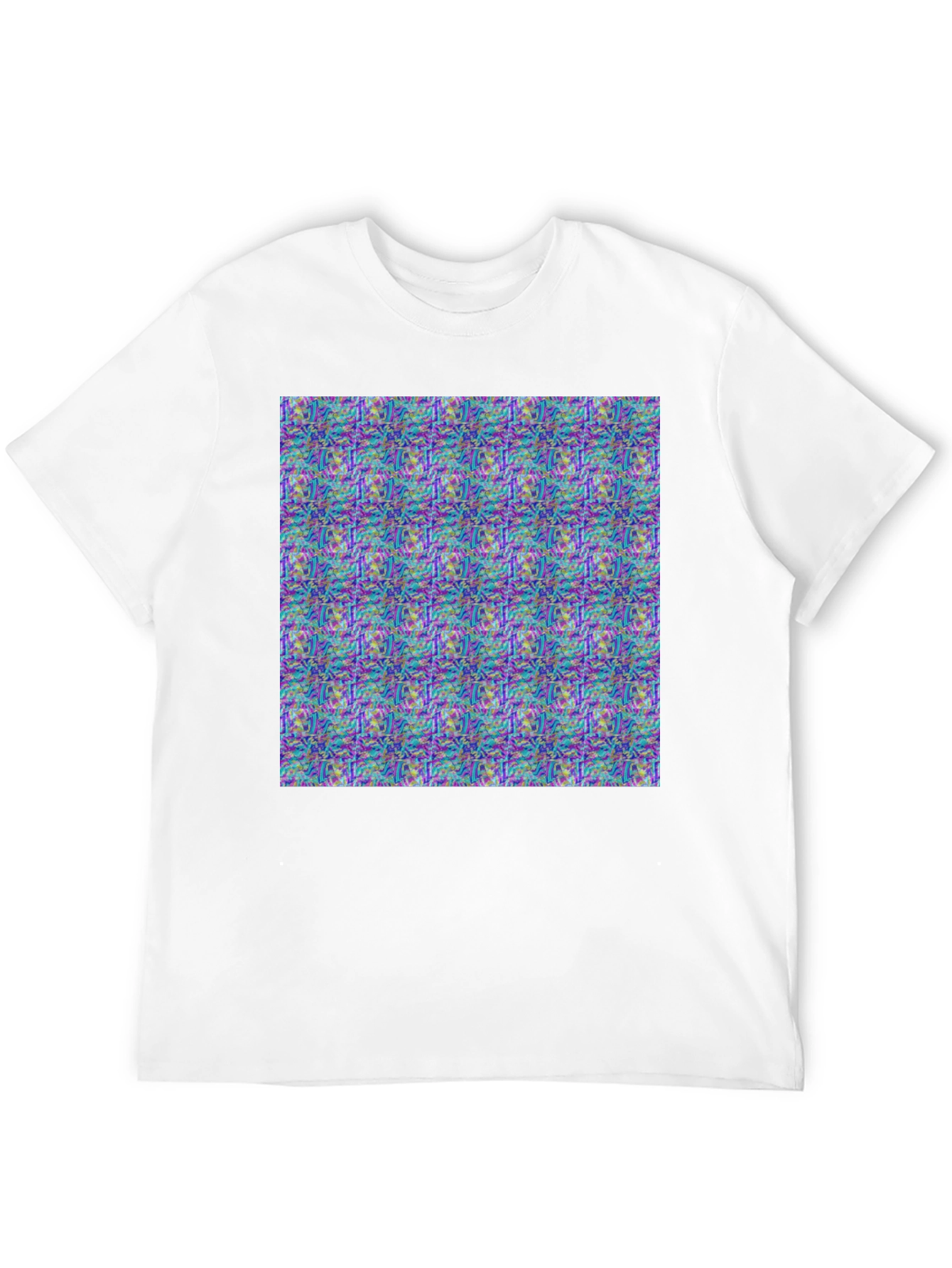 Abstract Pattern Print Black T-Shirt