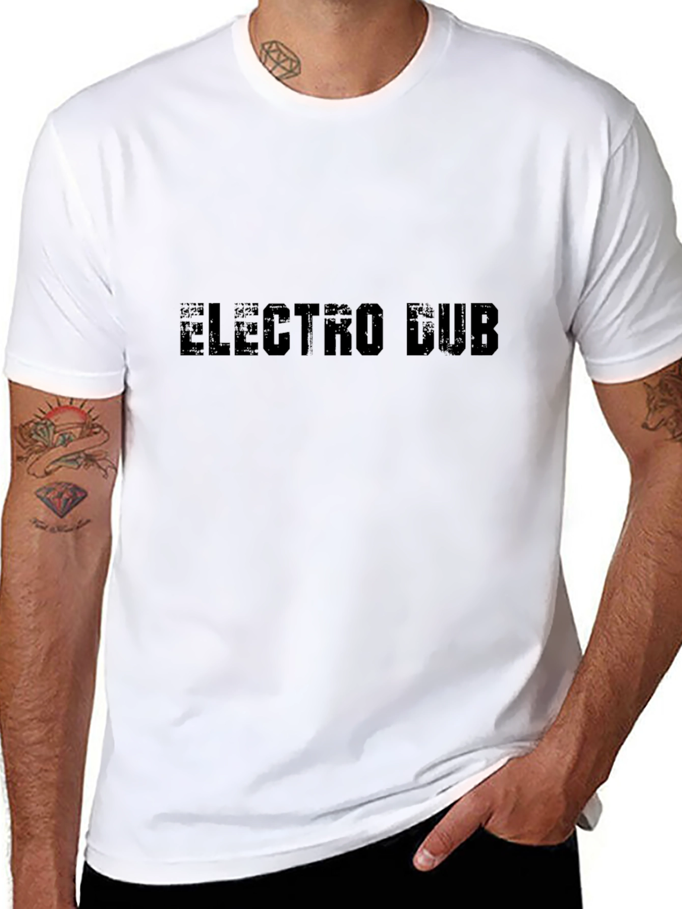 Electro Dub Graphic Tee - Stylish Black T-Shirt