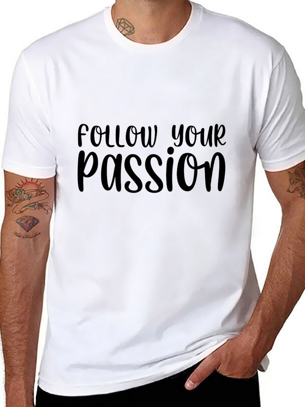 Follow Your Passion Graphic Tee - Black