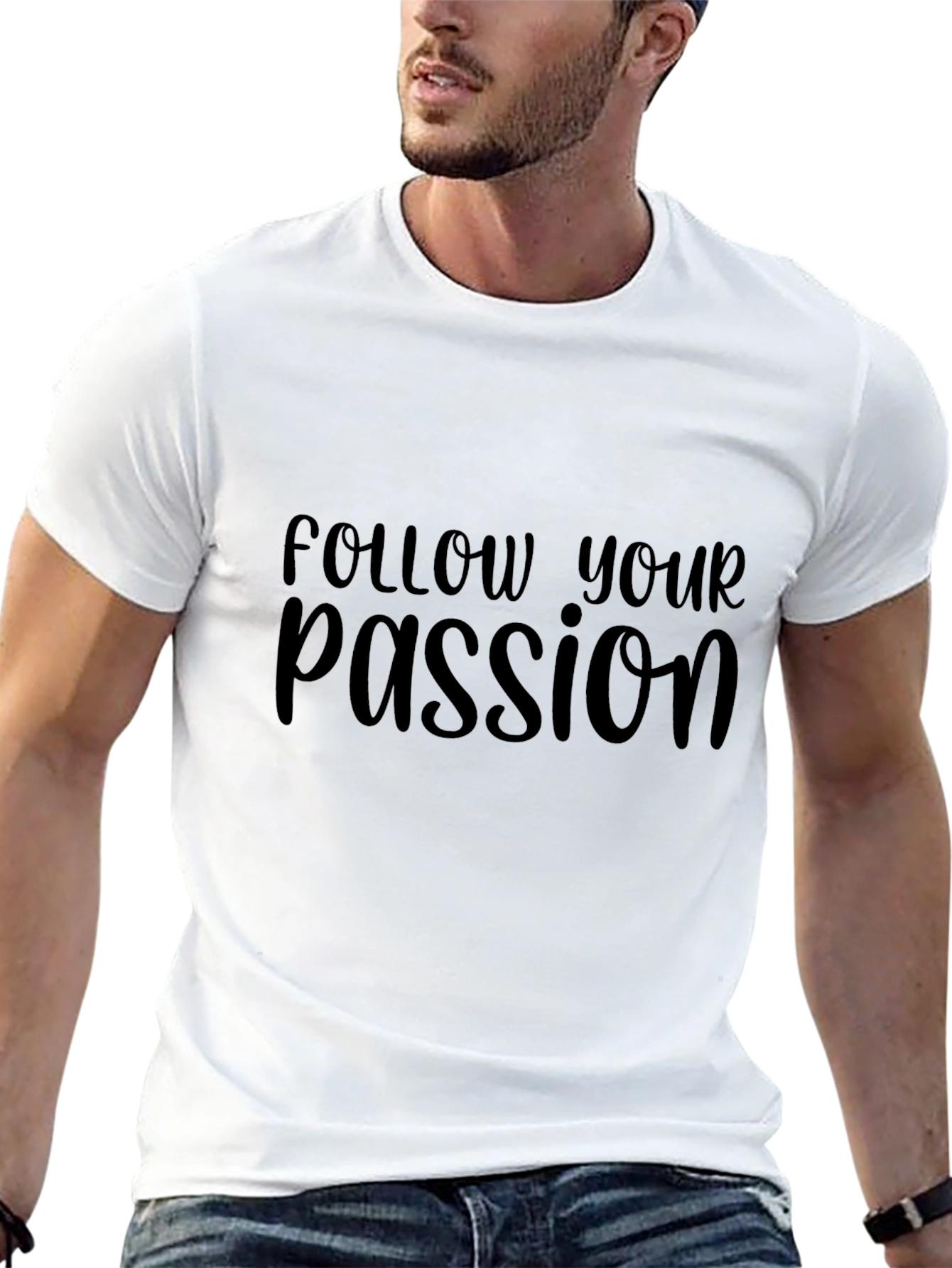 Follow Your Passion Graphic Tee - Black