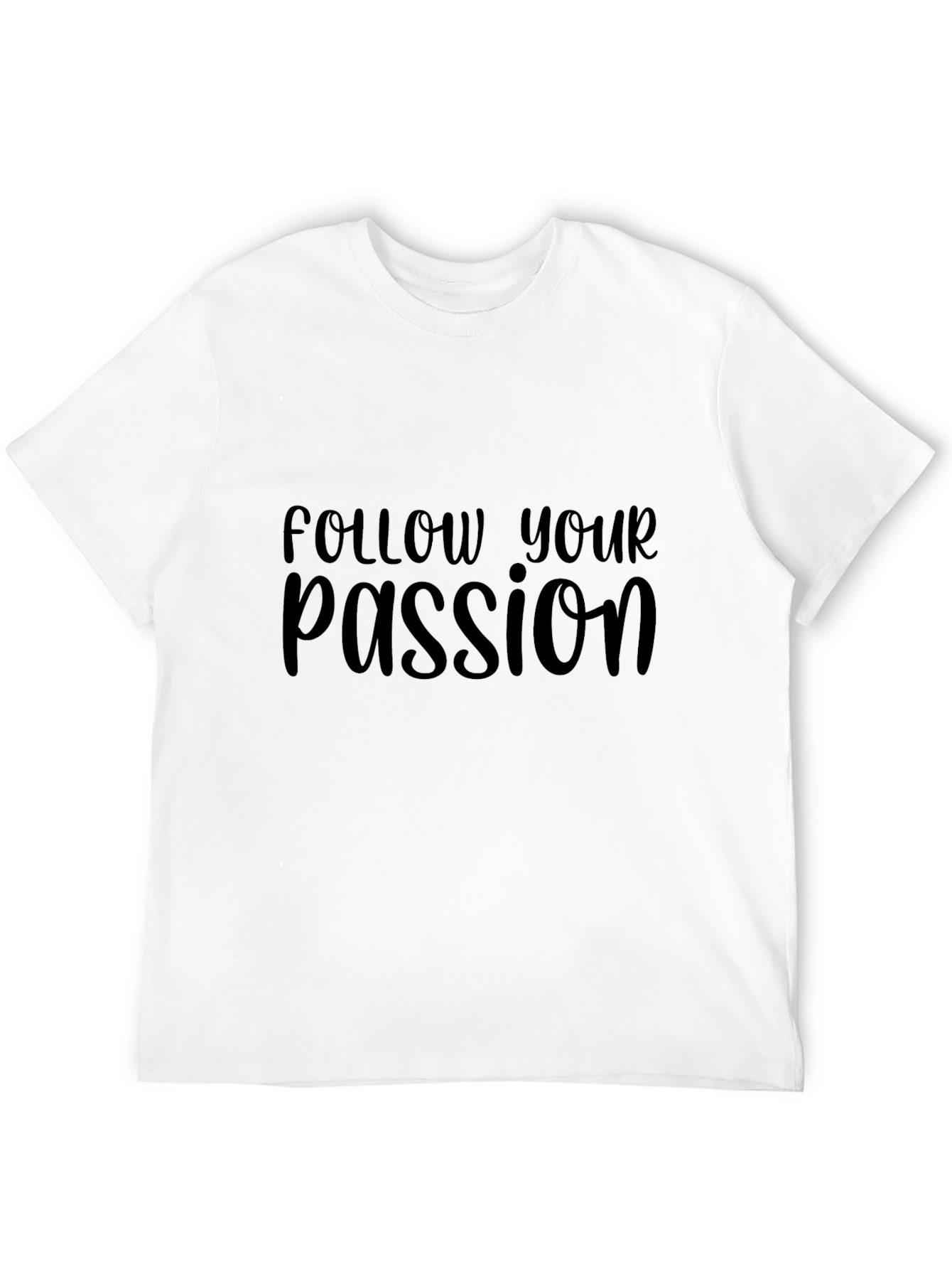 Follow Your Passion Graphic Tee - Black