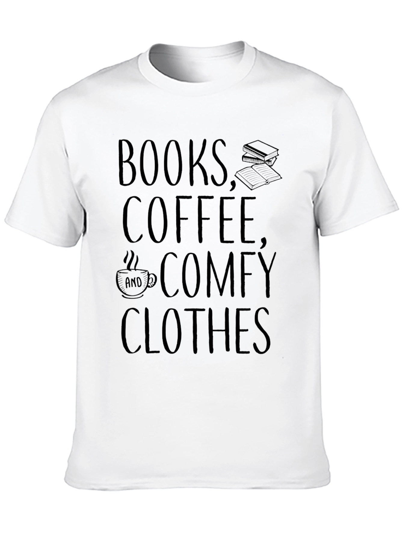 Books Coffee Comfy Clothes Graphic Tee