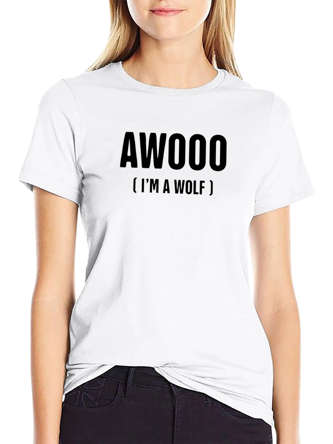 AWOOO Im a Wolf T-Shirt Funny Wolf Howl Tee