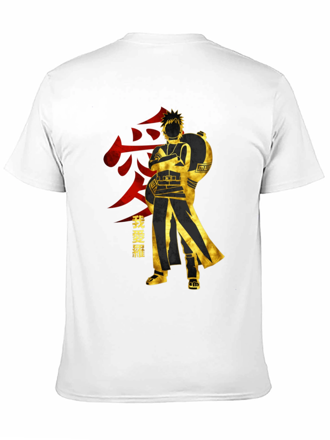 Anime Gaara Graphic T-Shirt - Black Cotton Tee