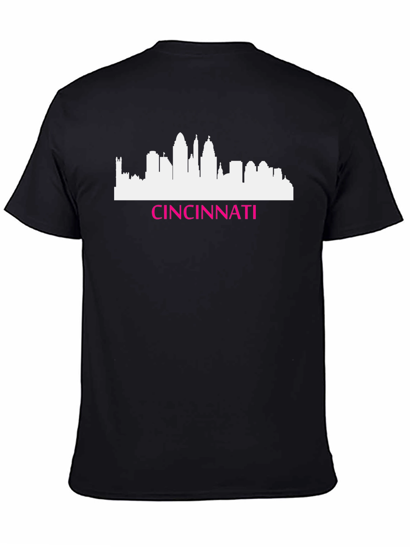 Cincinnati Skyline Graphic Tee - Black Cotton Shirt