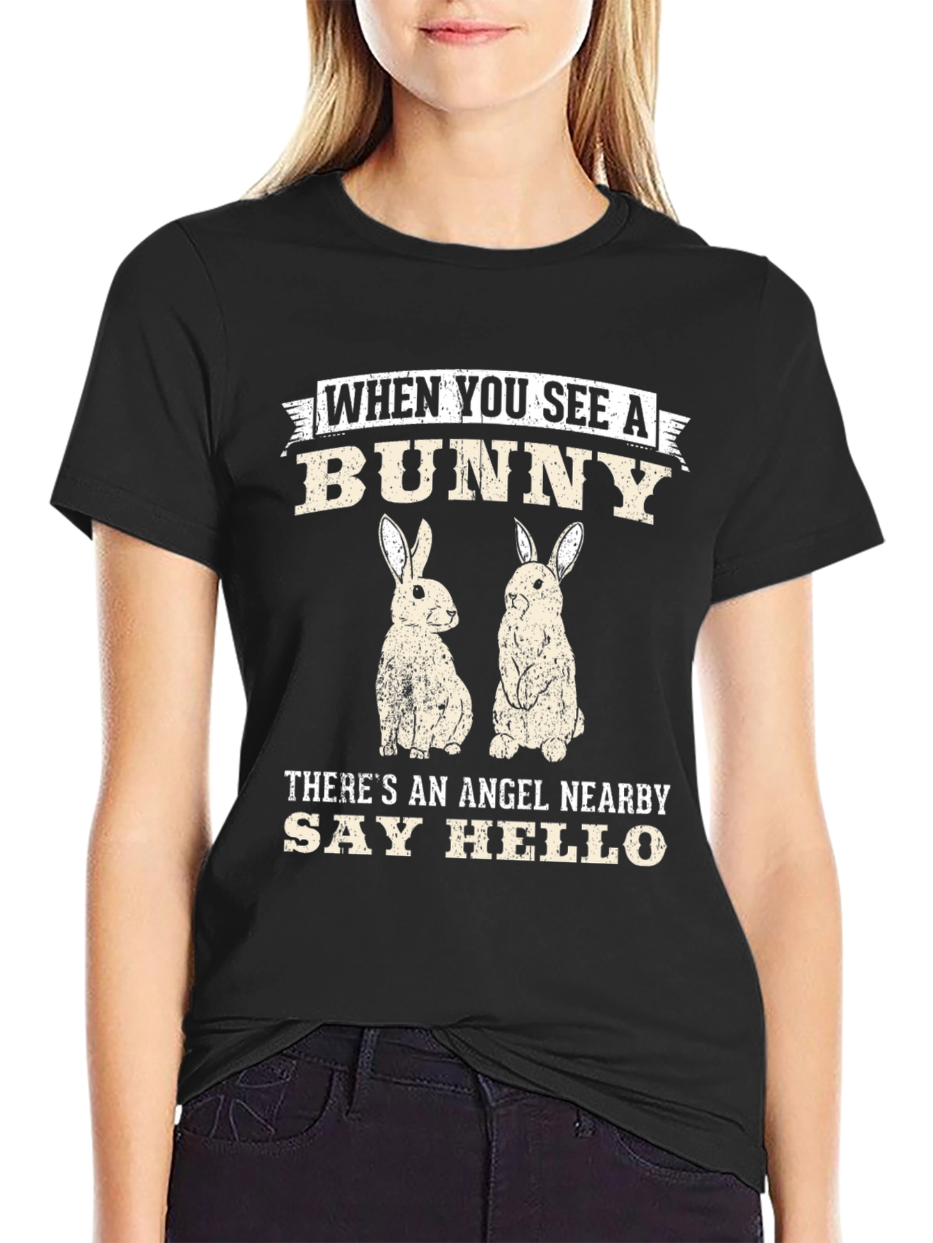 Bunny Angel Graphic Tee - Unisex