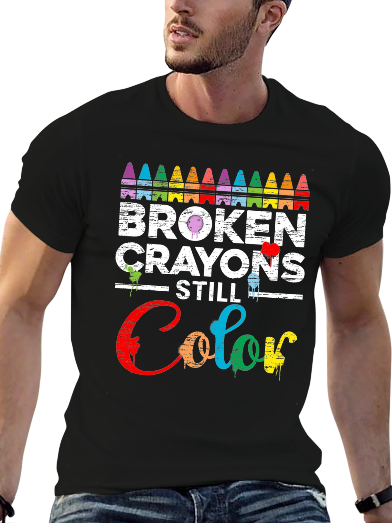 Broken Crayons Still Color T-Shirt