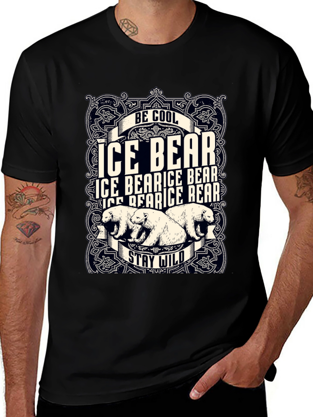 Cool Ice Bear Graphic T-Shirt