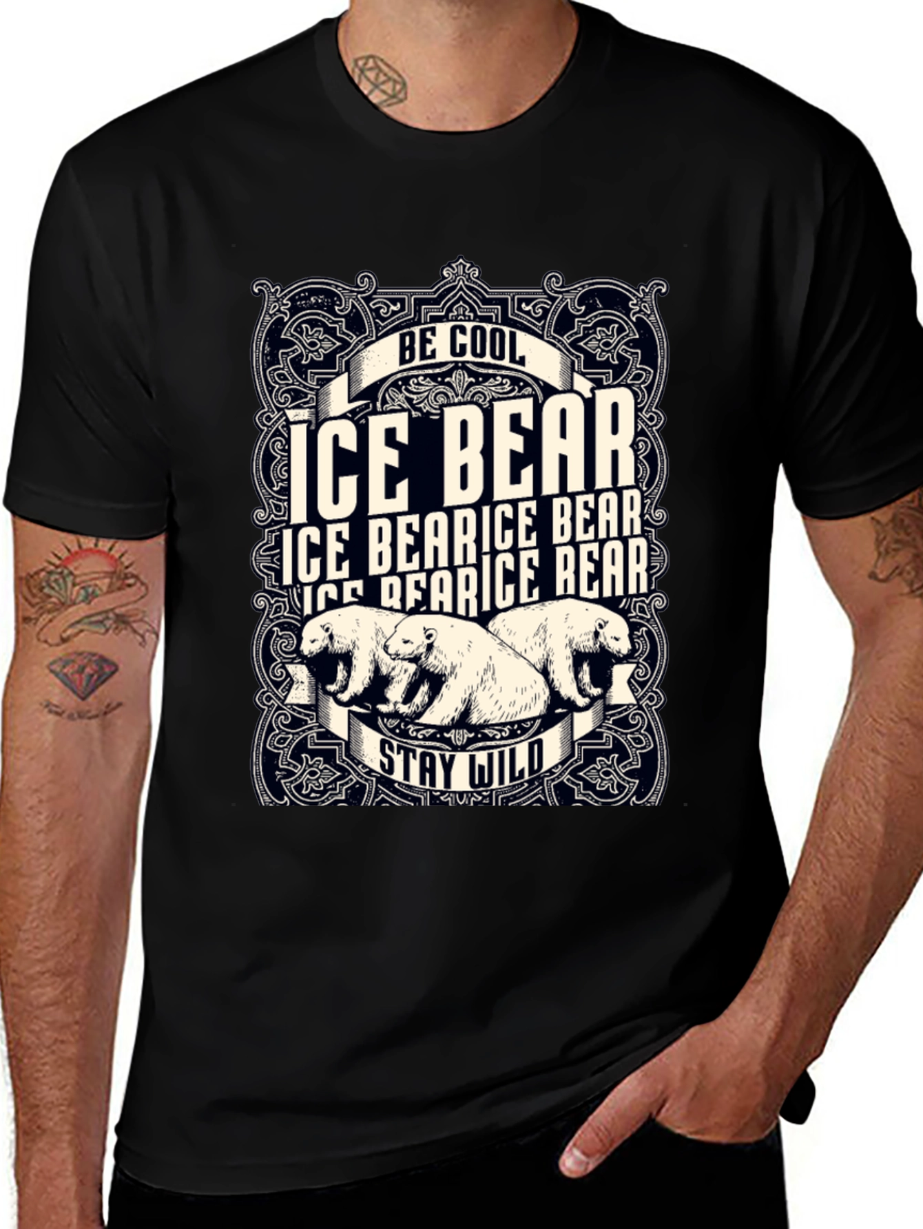 Cool Ice Bear Graphic T-Shirt