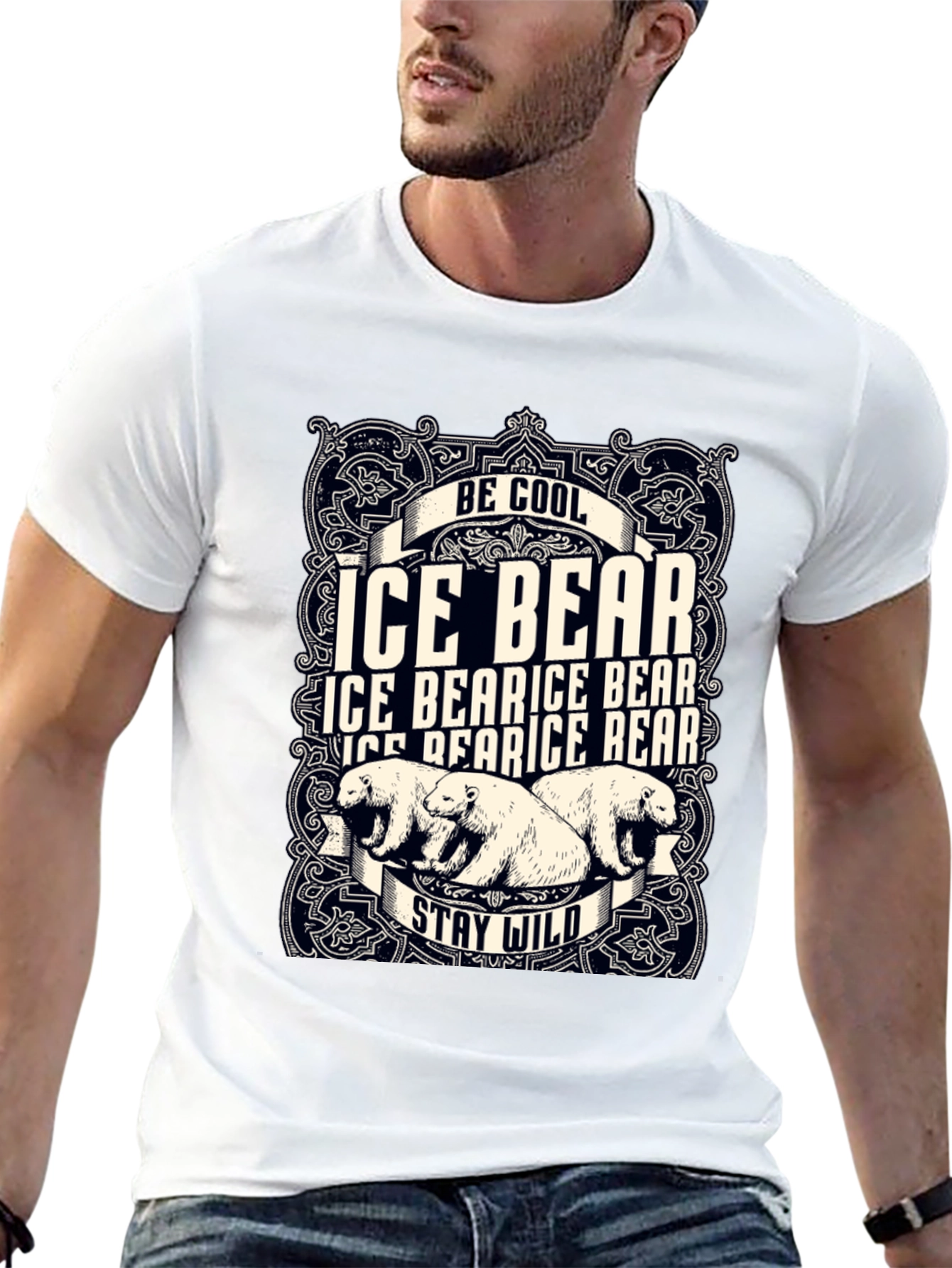 Cool Ice Bear Graphic T-Shirt