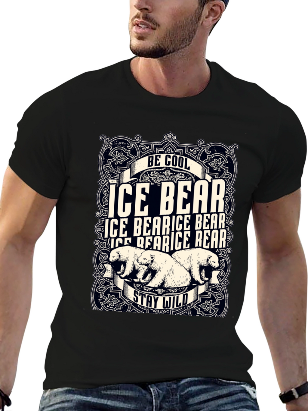 Cool Ice Bear Graphic T-Shirt