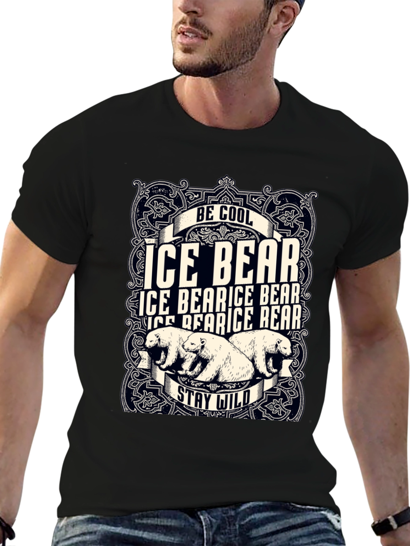 Cool Ice Bear Graphic T-Shirt